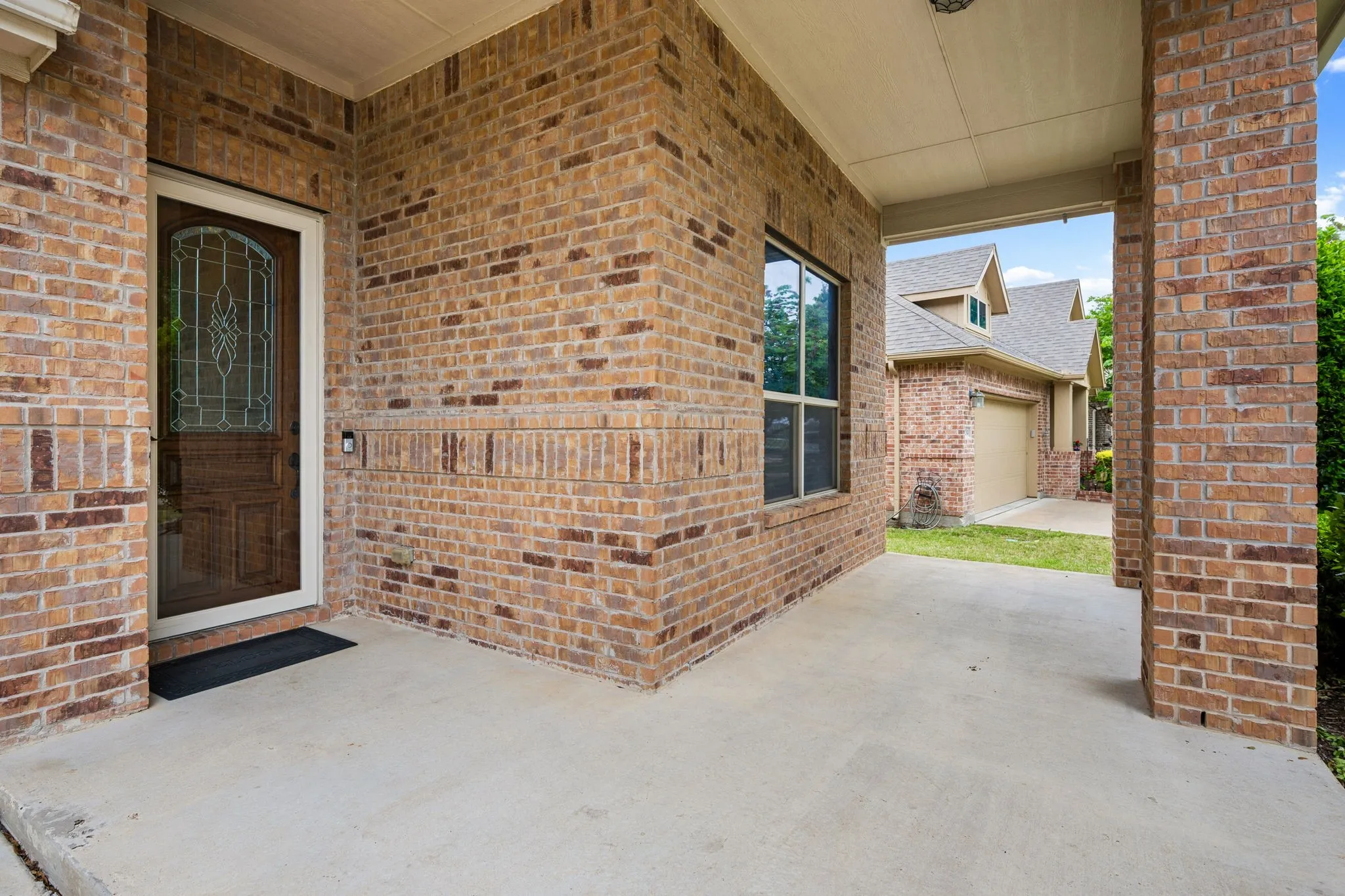 front Porch with Upgraded Brick Columes