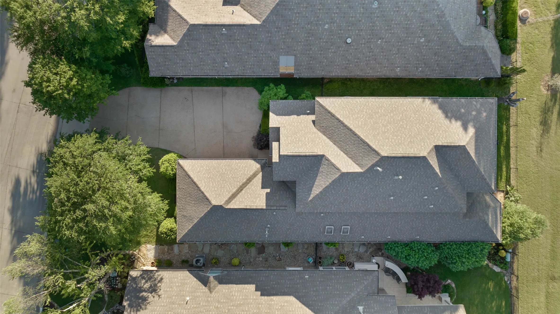 Aerial view of the property.