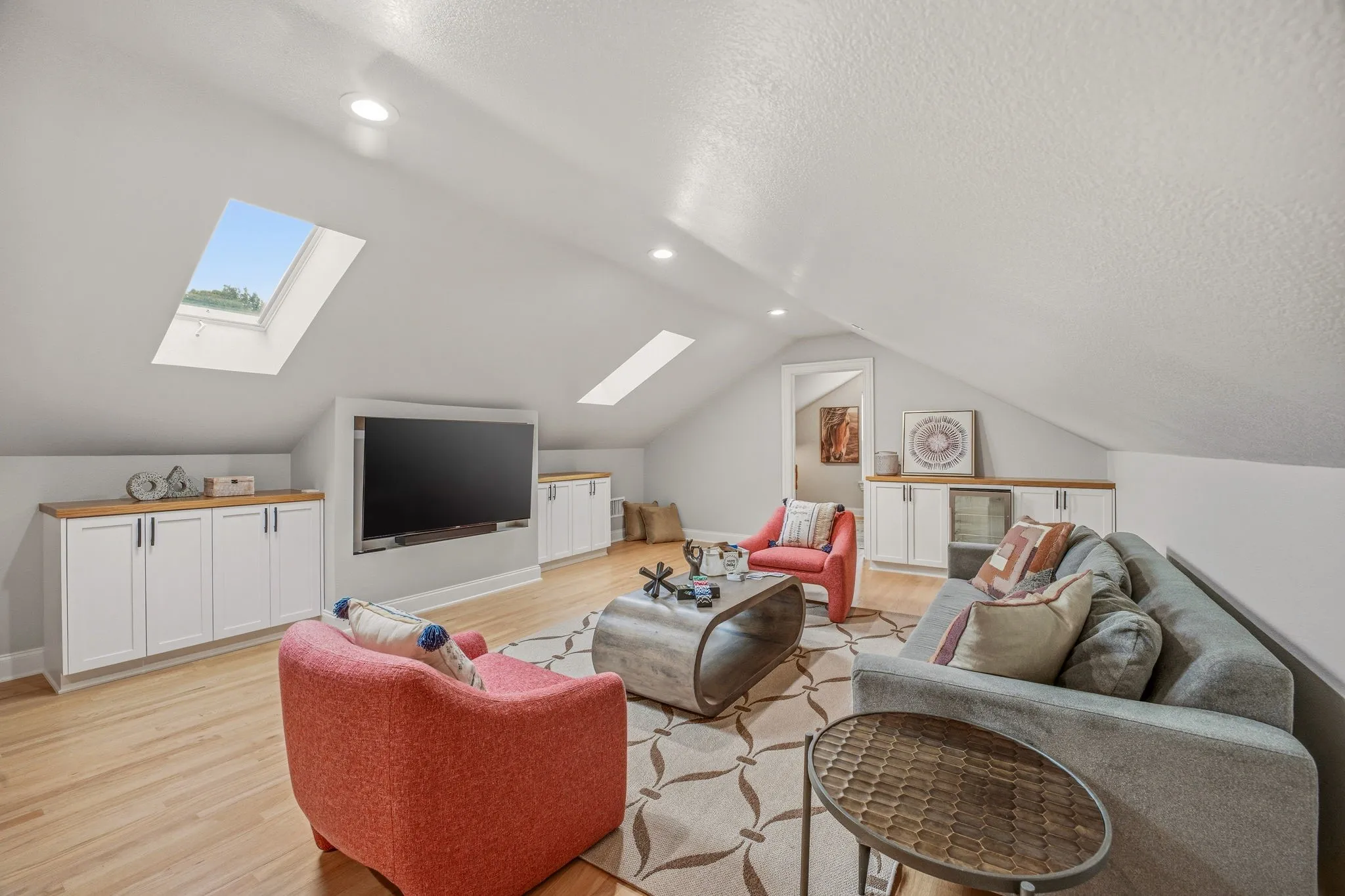 Upstairs media and game room