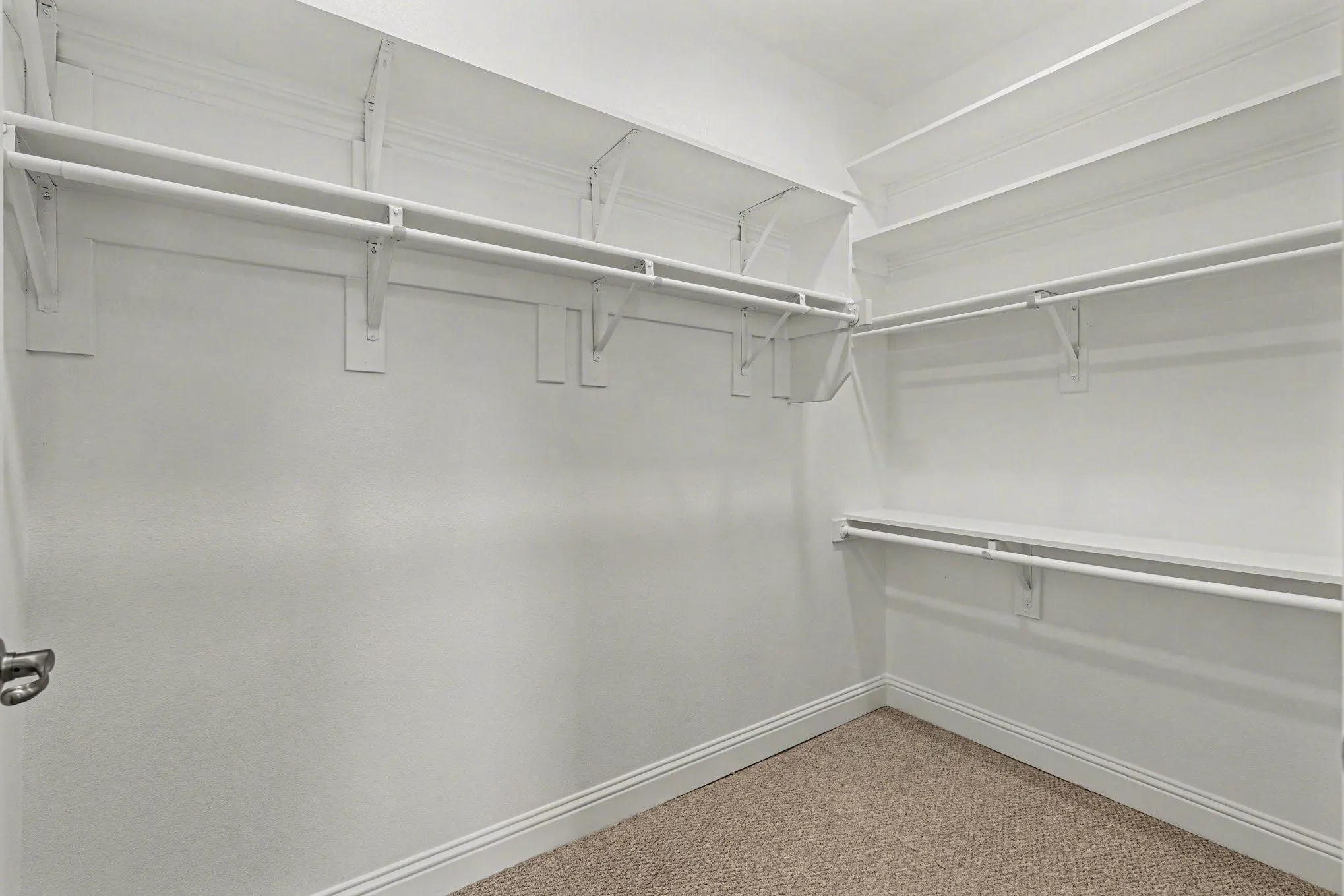 Large Secondary Bedroom closet with extra shelving added