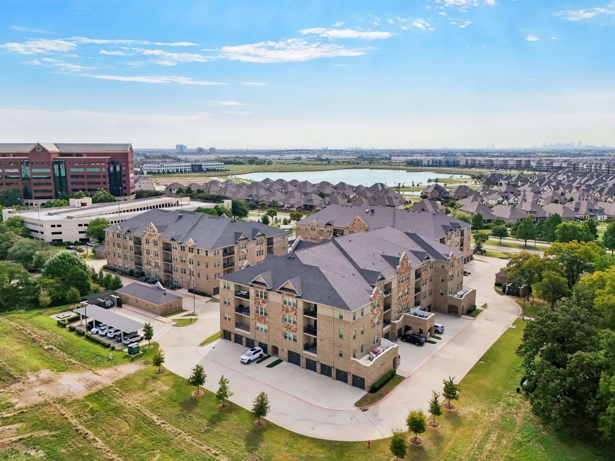 The Gatherings at Mercer Crossing showing Pecan grove in the right foreground