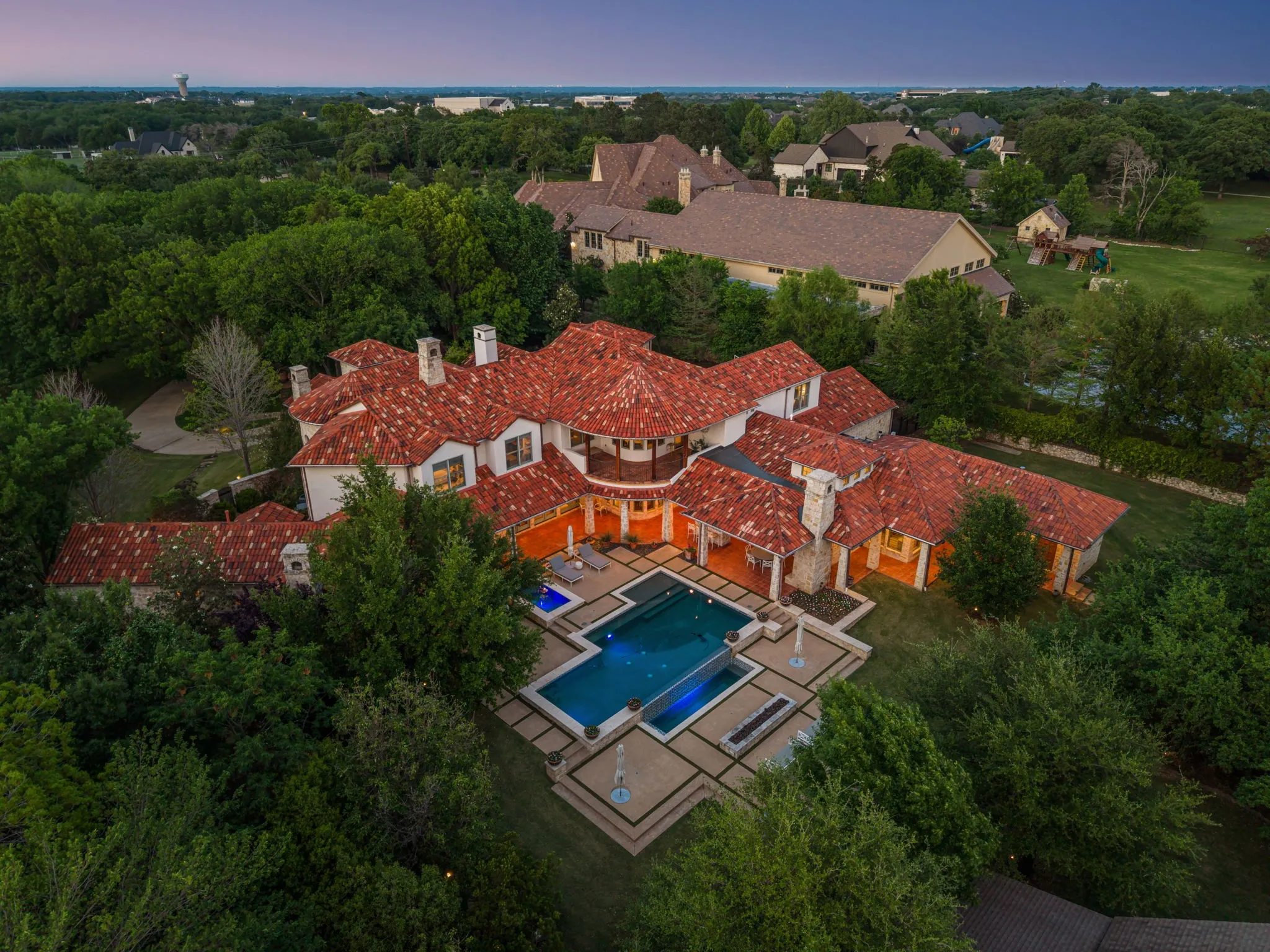 Built by Cary Hy, with 9796 square feet of living space on 4.7 acres