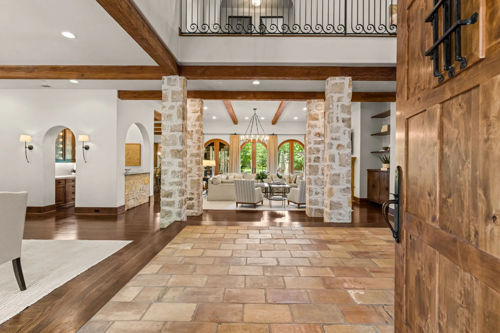 The craftsmanship and attention to detail is found in every room with antique french tile and hardwoods in the entry