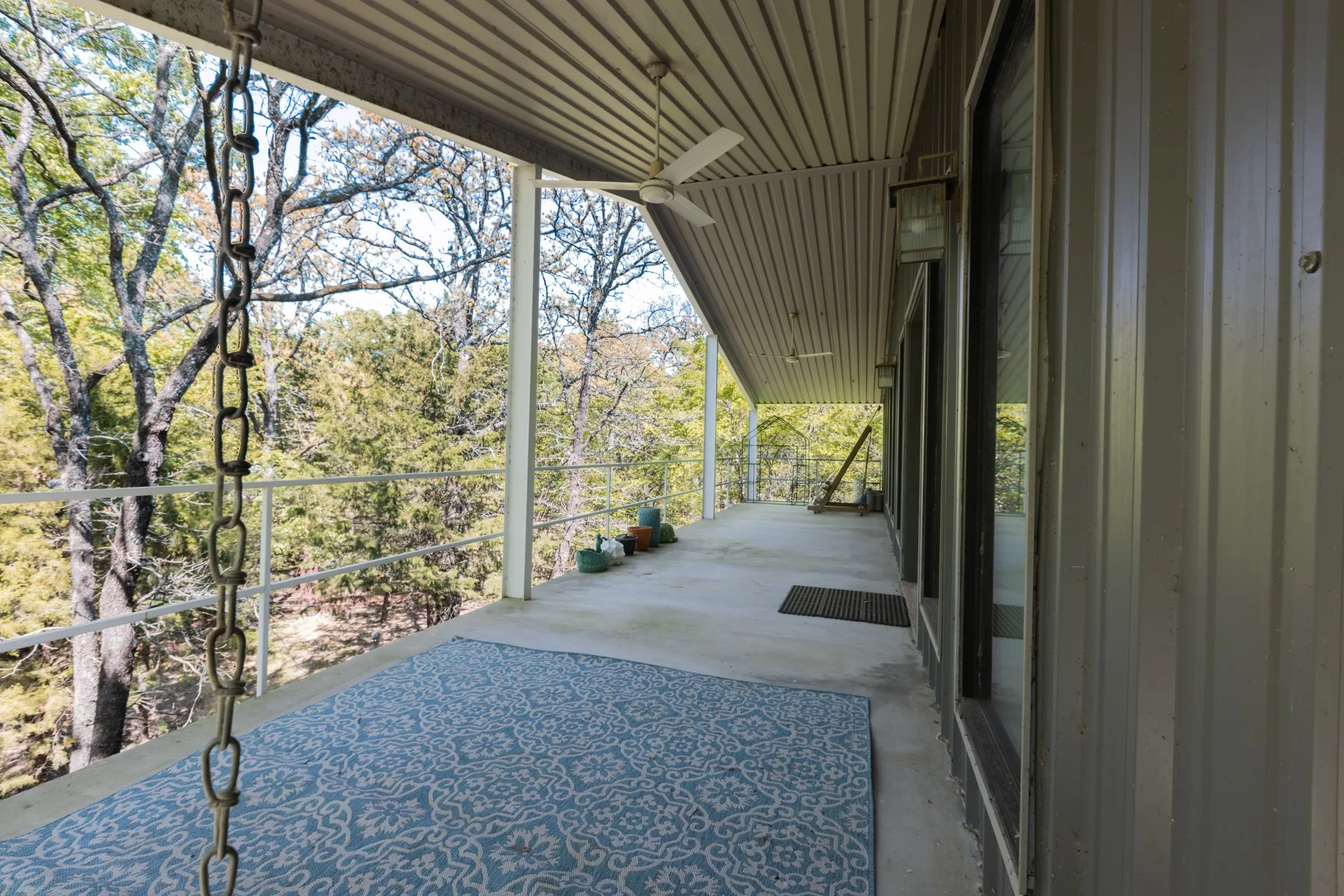 Upstairs wrap-around balcony of main house.