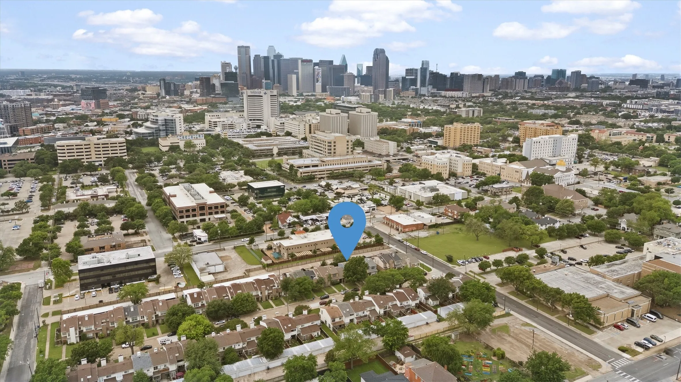Not far from downtown Dallas