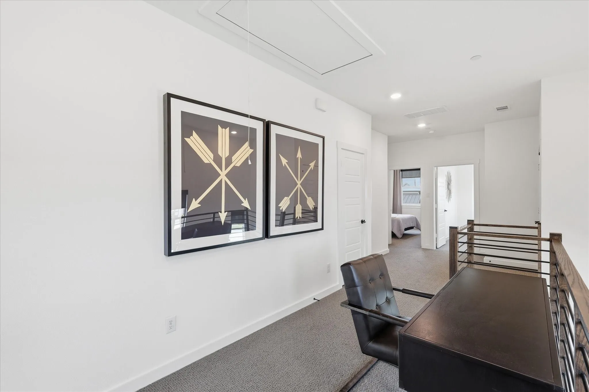 Upstairs loft makes a great office space