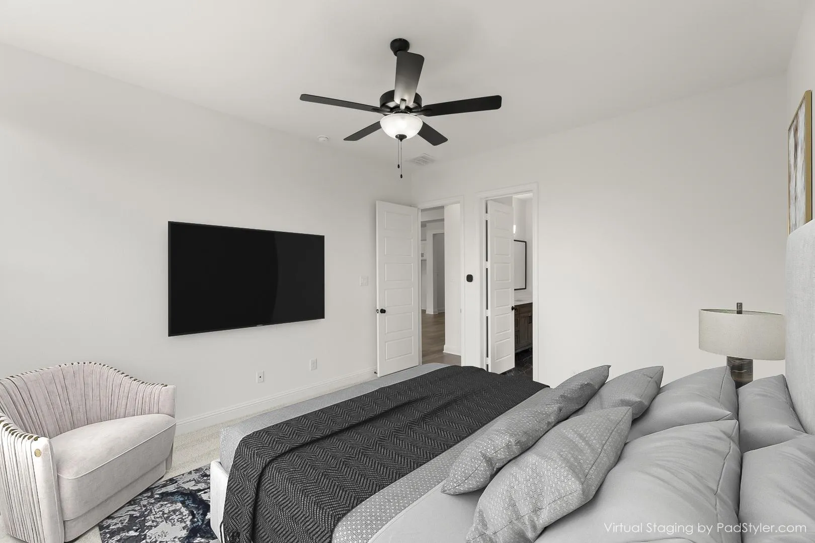 1725 Hillside Stroll - Primary Bedroom Virtually Staged