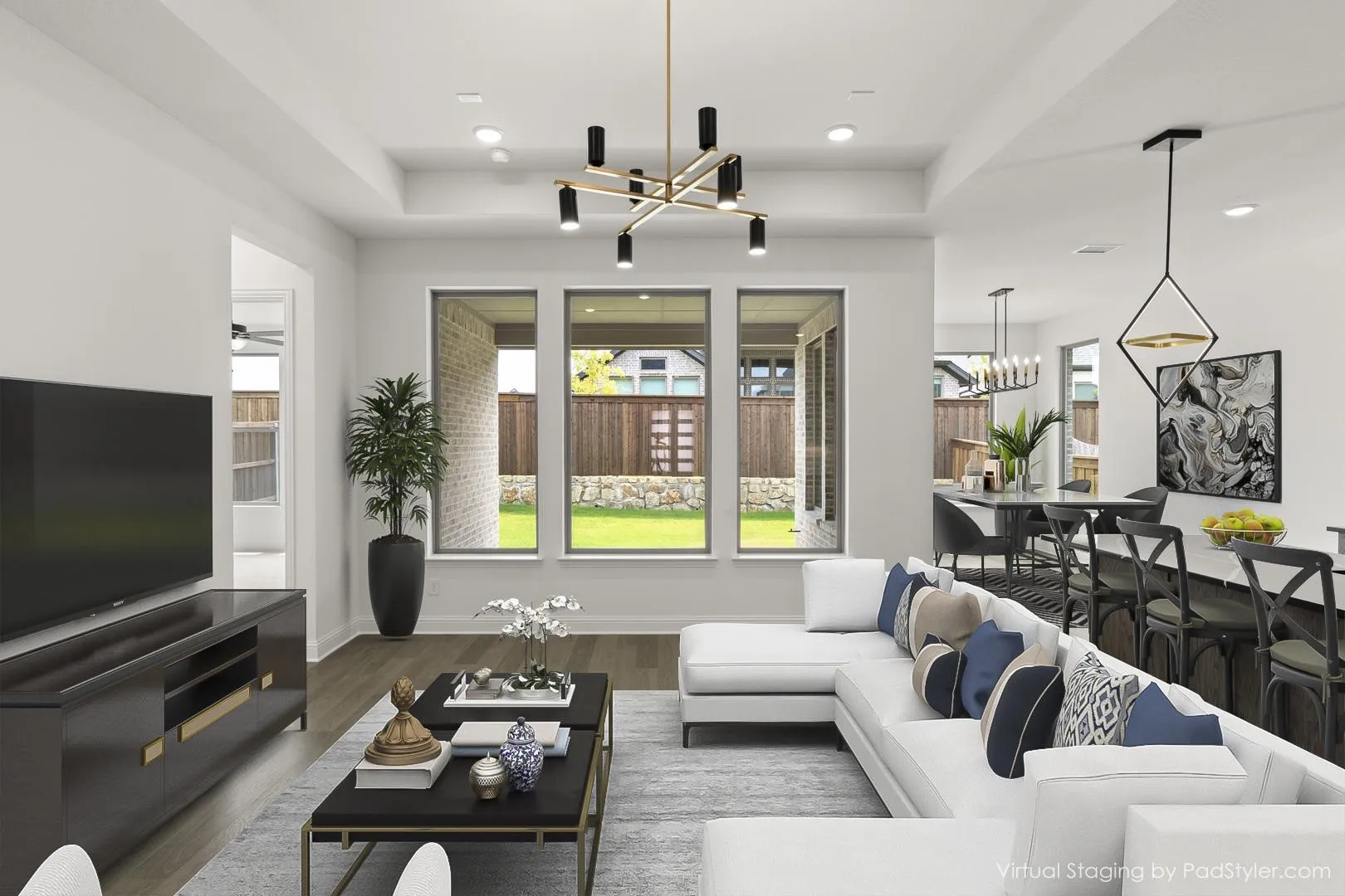 1725 Hillside Stroll - Family Room Virtually Staged