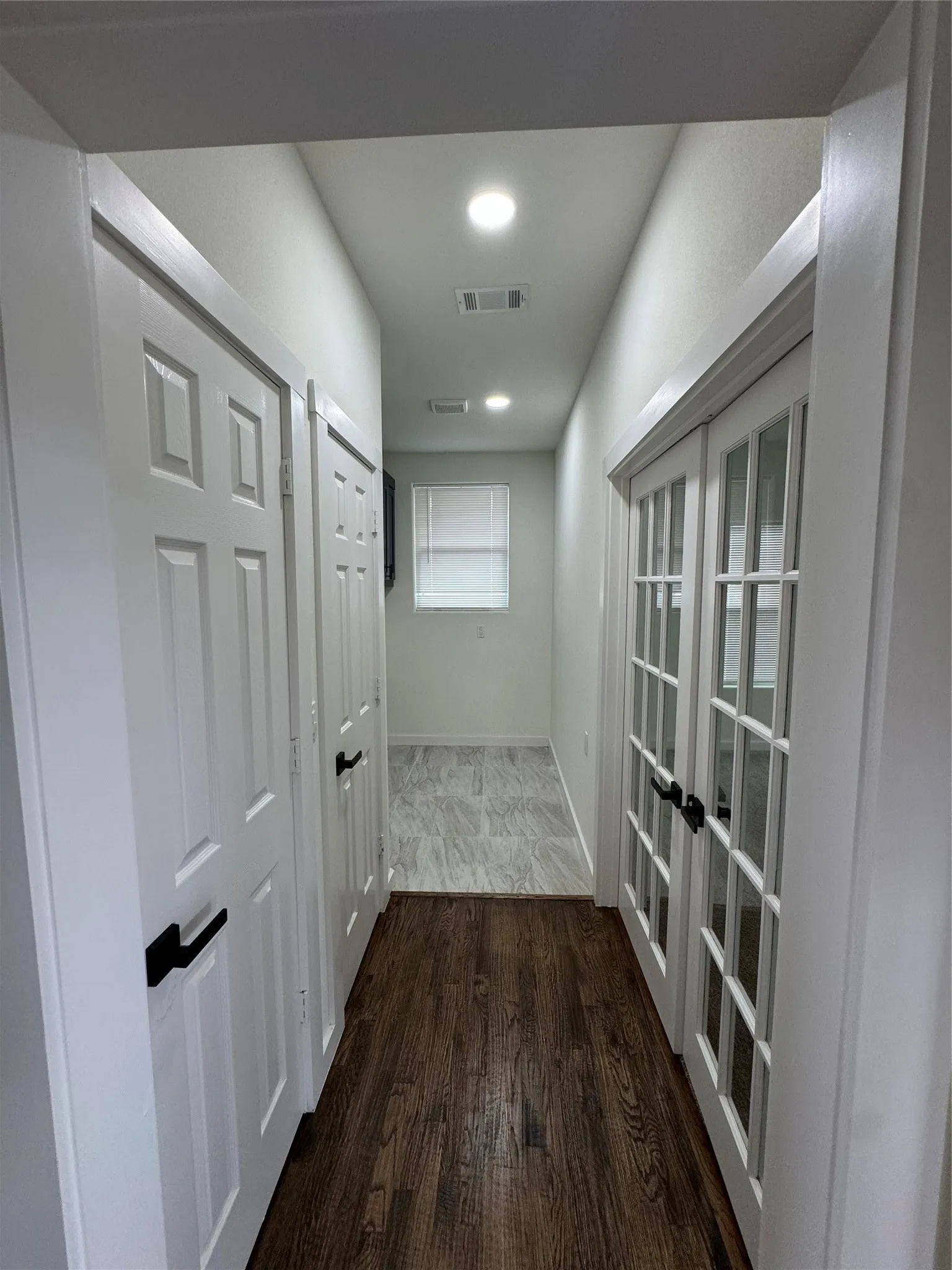 Convenient hallway laundry area