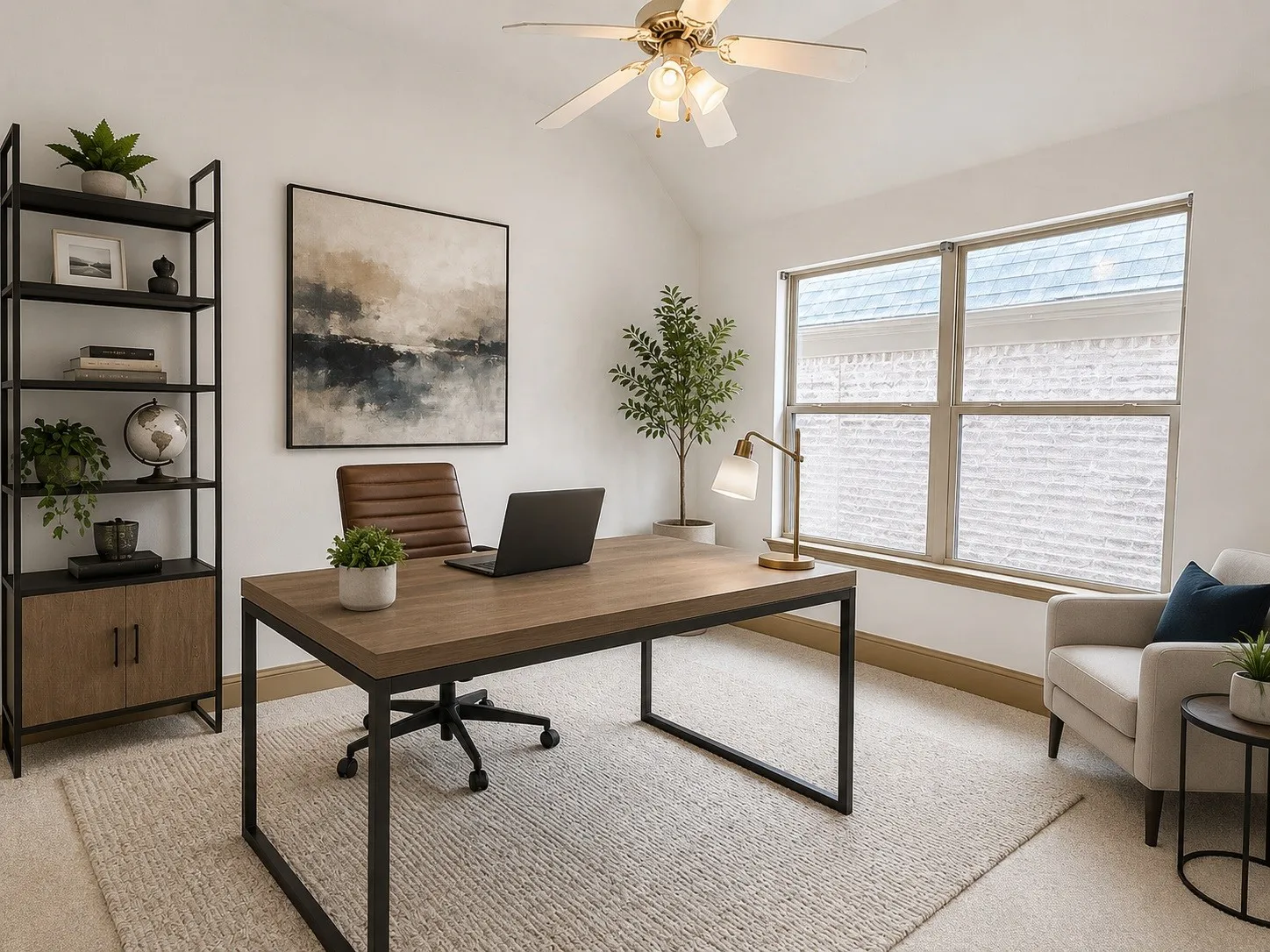 Upstairs is a great flex space that could be an office or game room.