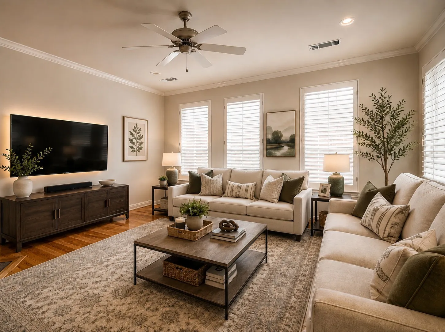 [Virtually Staged] Sample Family Room