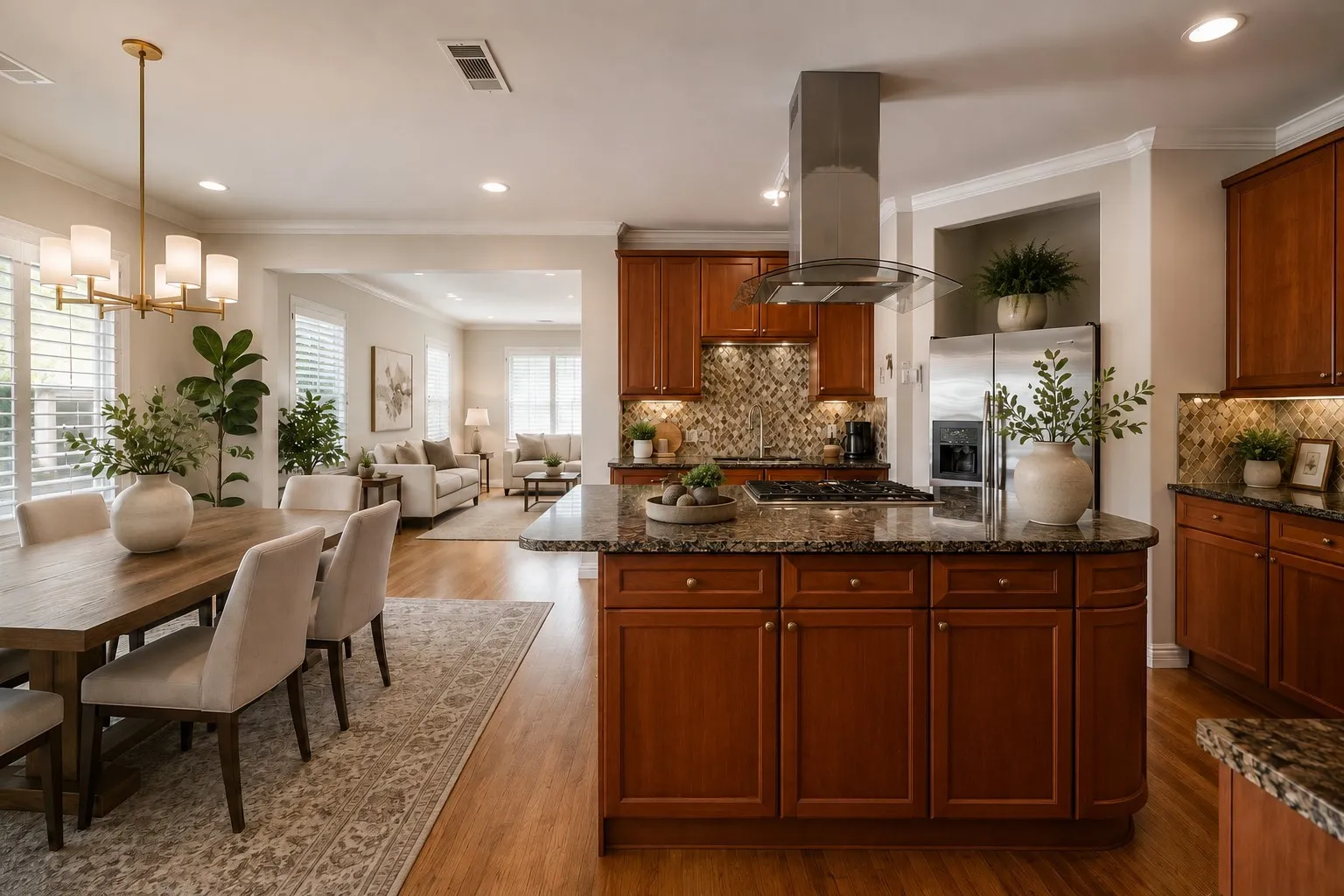 [Virtually Staged] Sample Dining and Kitchen