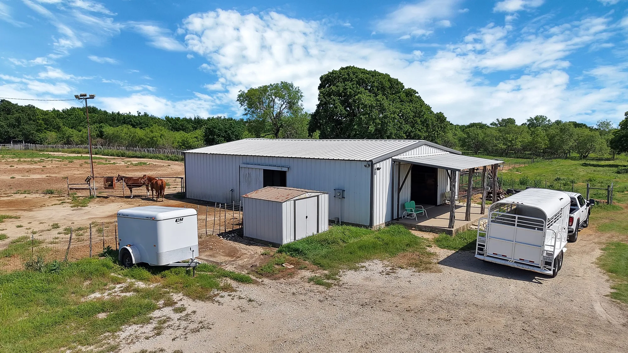 Barn and storage building