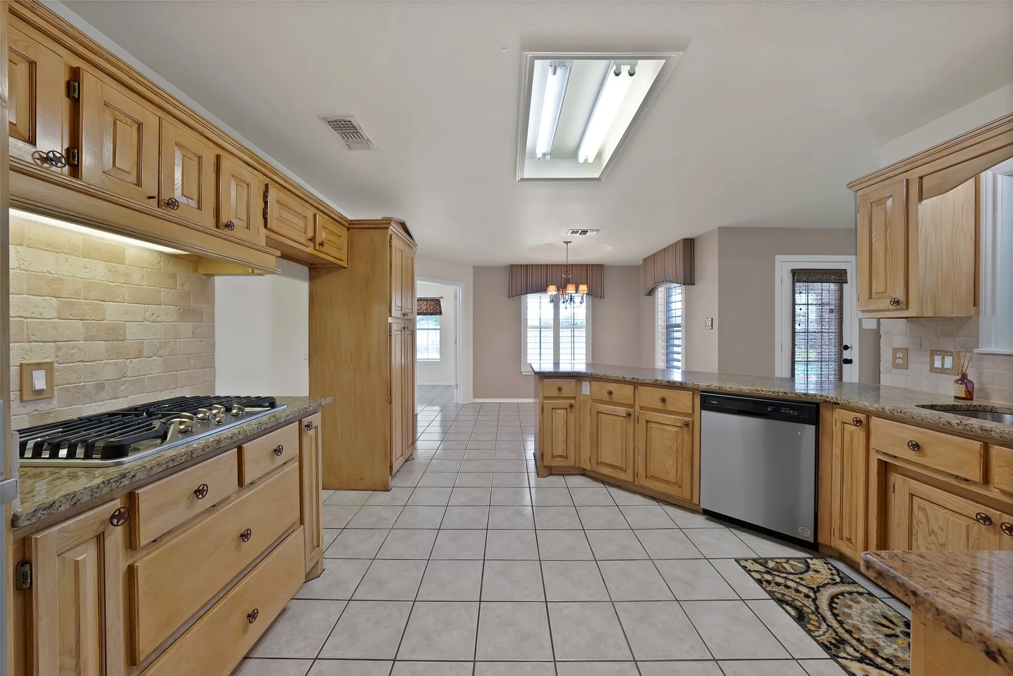 Kitchen with gas stove