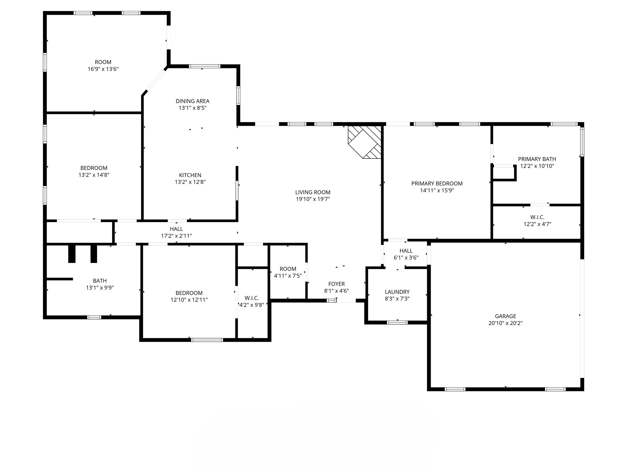 House floorplan-Dimensions are approximate