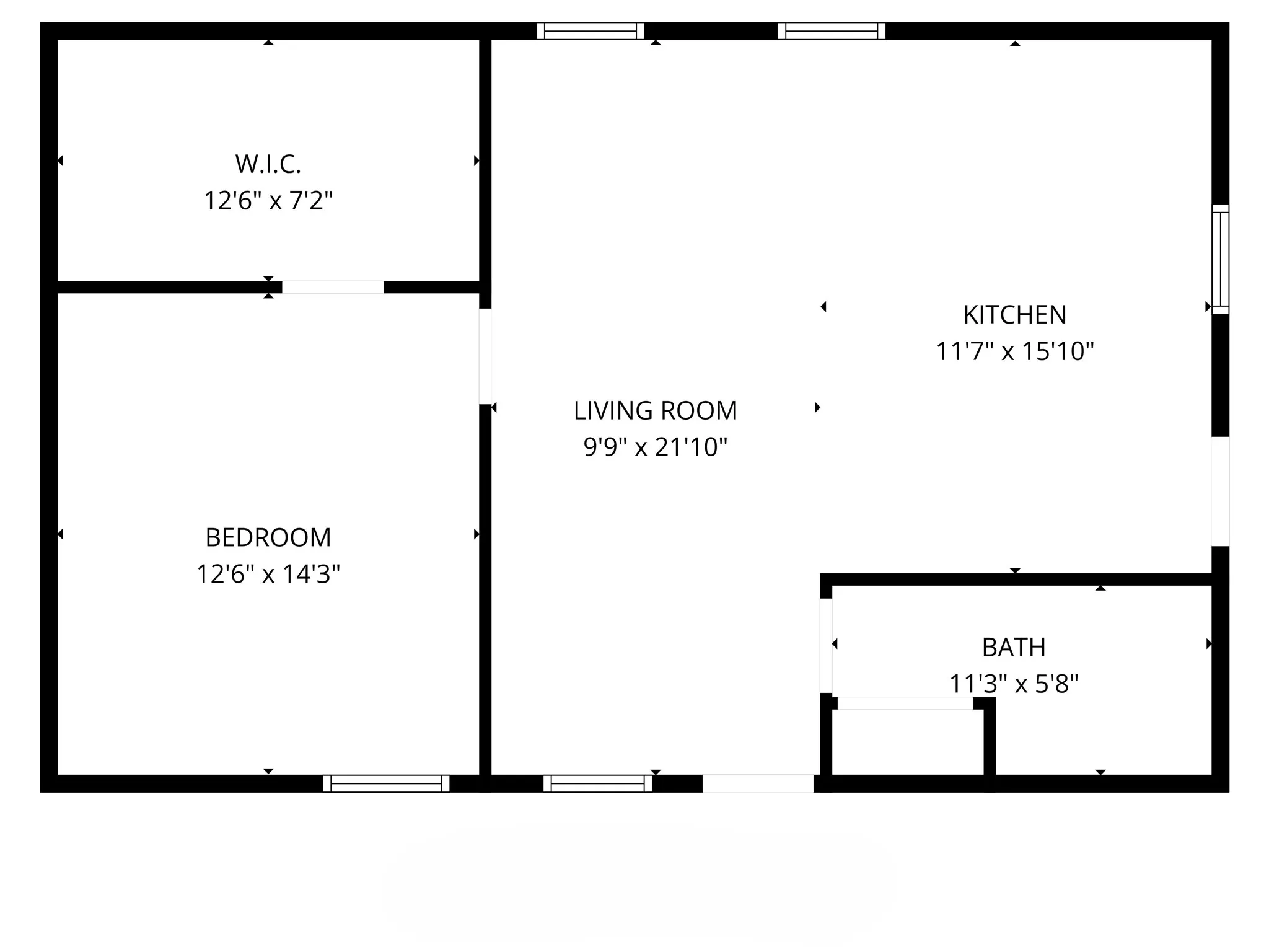 Bunkhouse floorplan-Dimensions are approximate