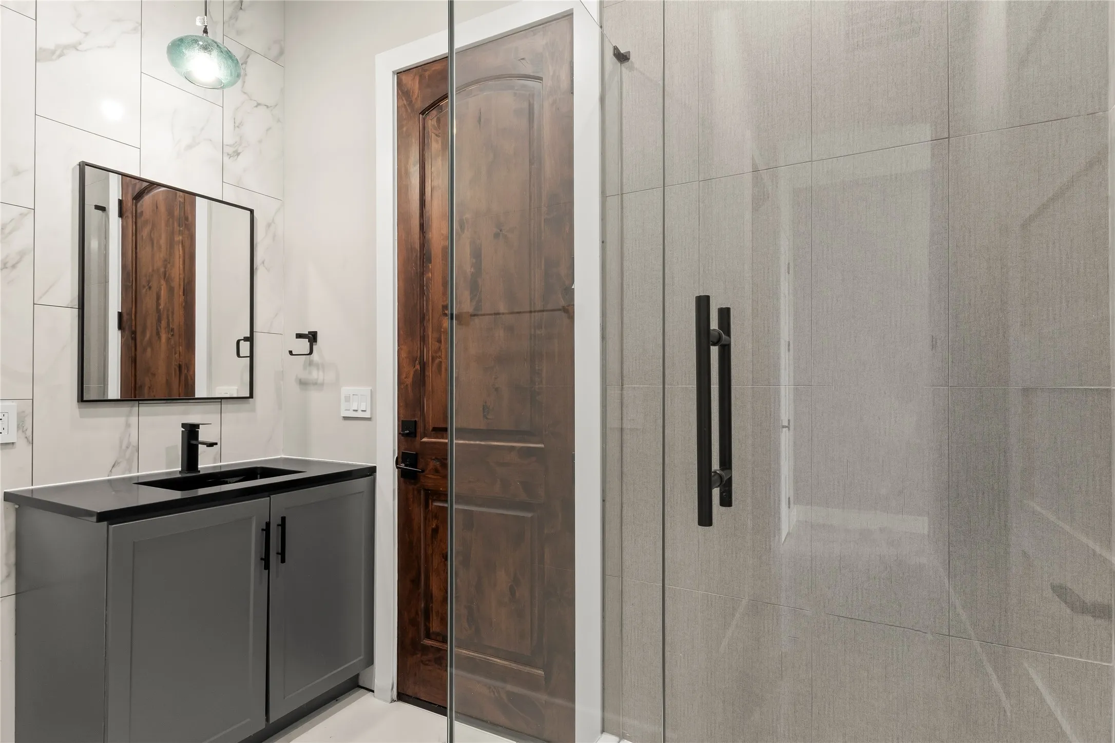 Main Level Full Bath for Guest and with exterior access.