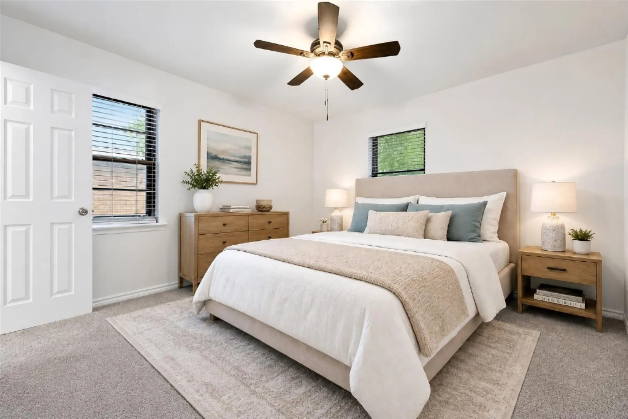 Virtually Staged - Bedroom with 1/2 bath