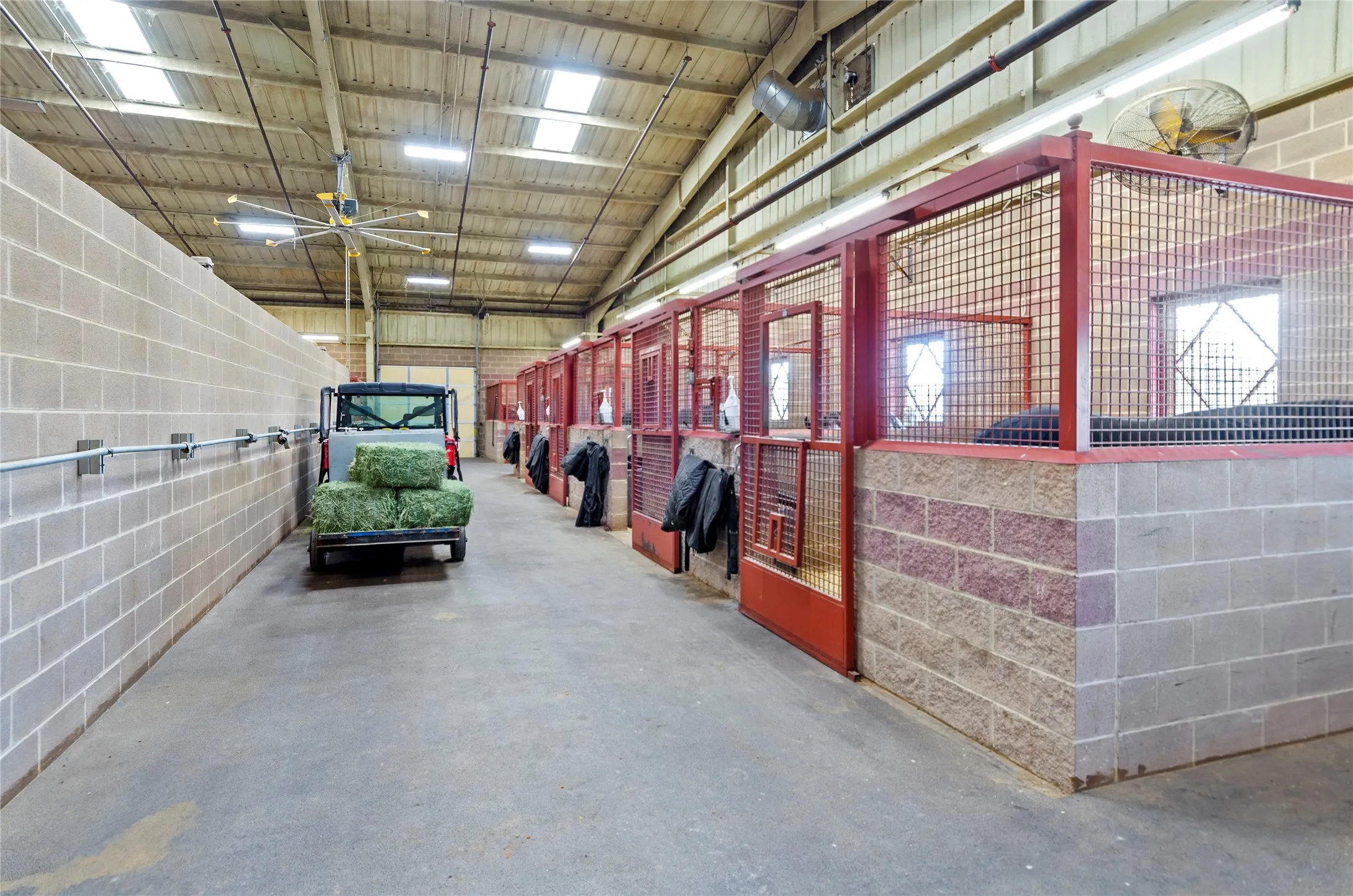 View of horse barn