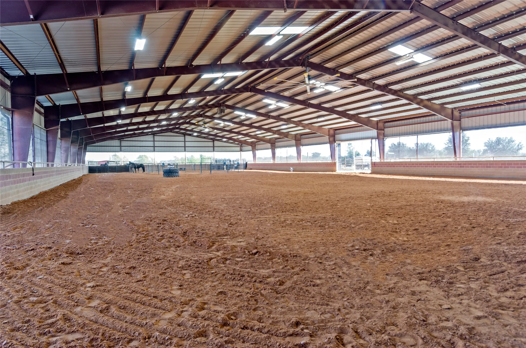 View of horse riding arena