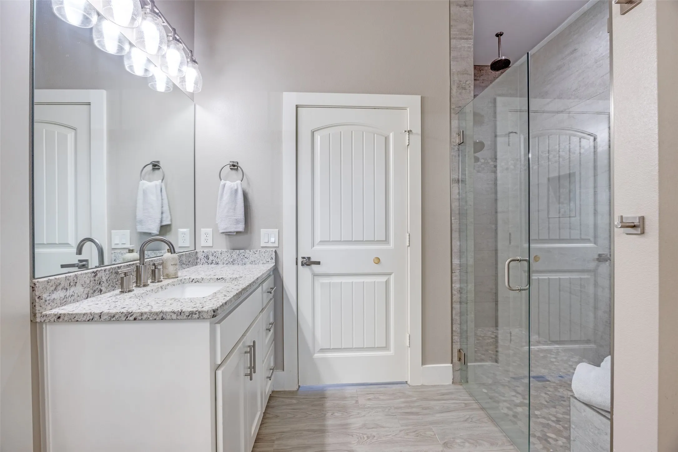 Oversized shower in primary bathroom.