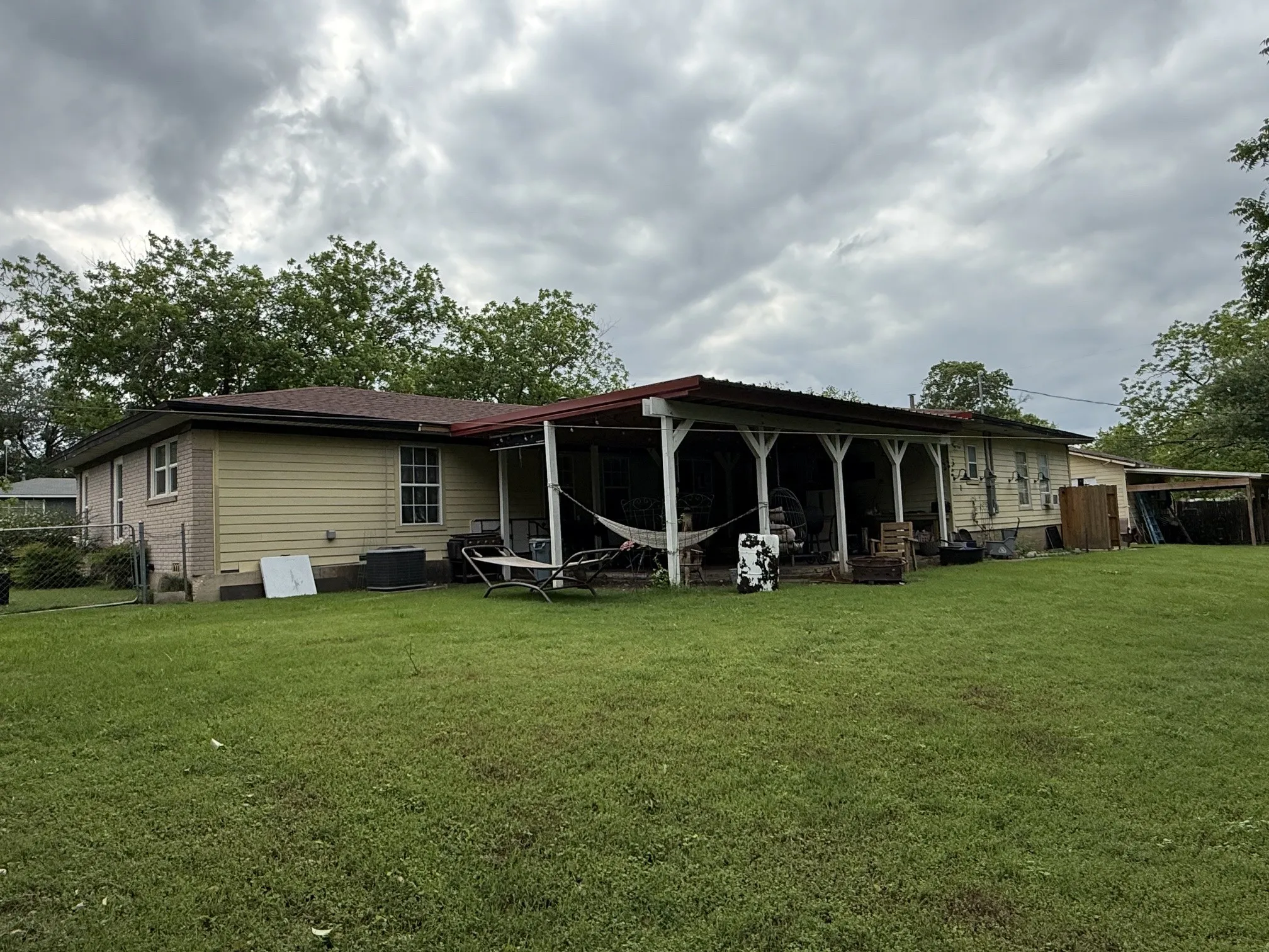 Large covered patio
