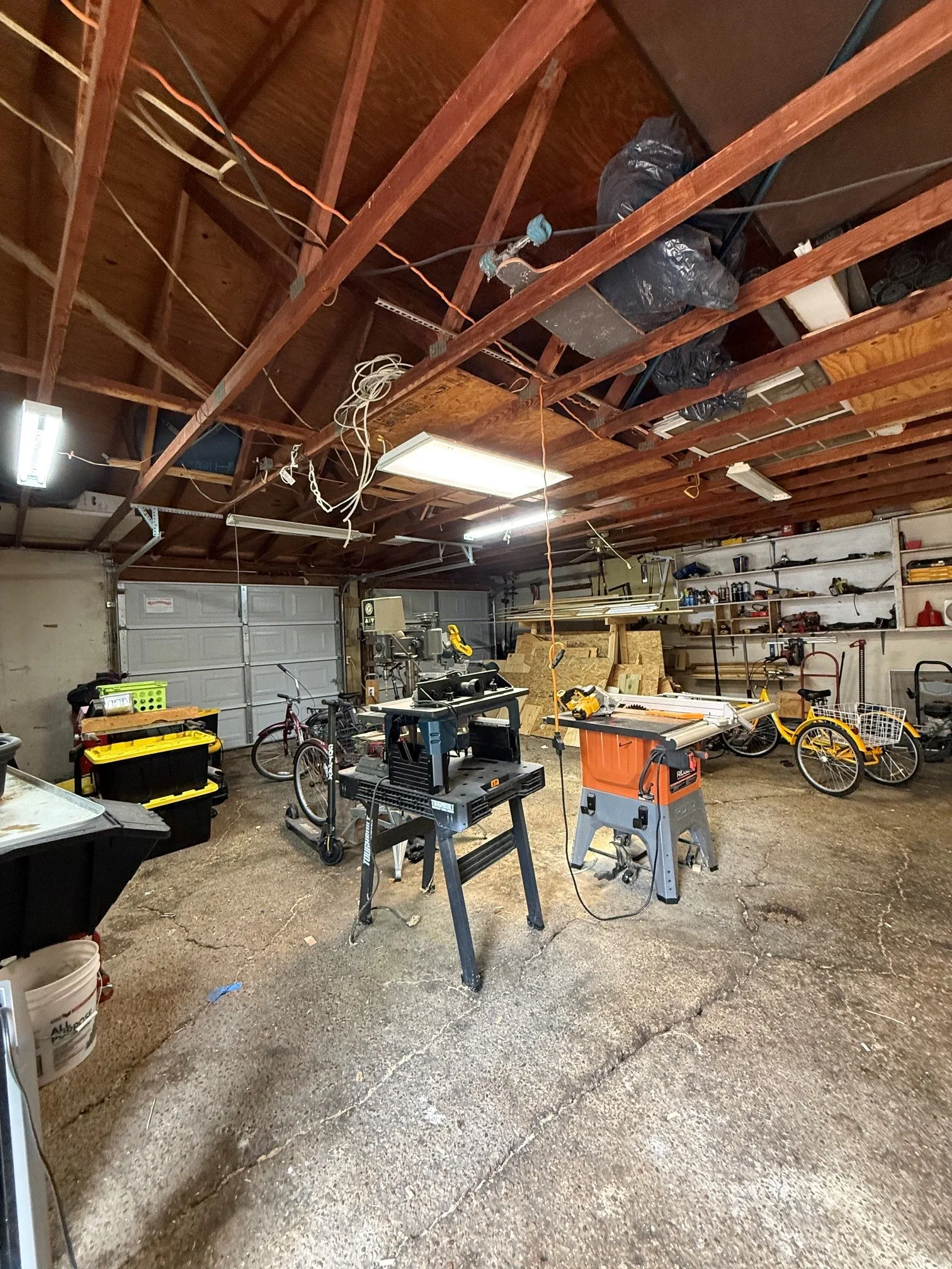 Inside gargage