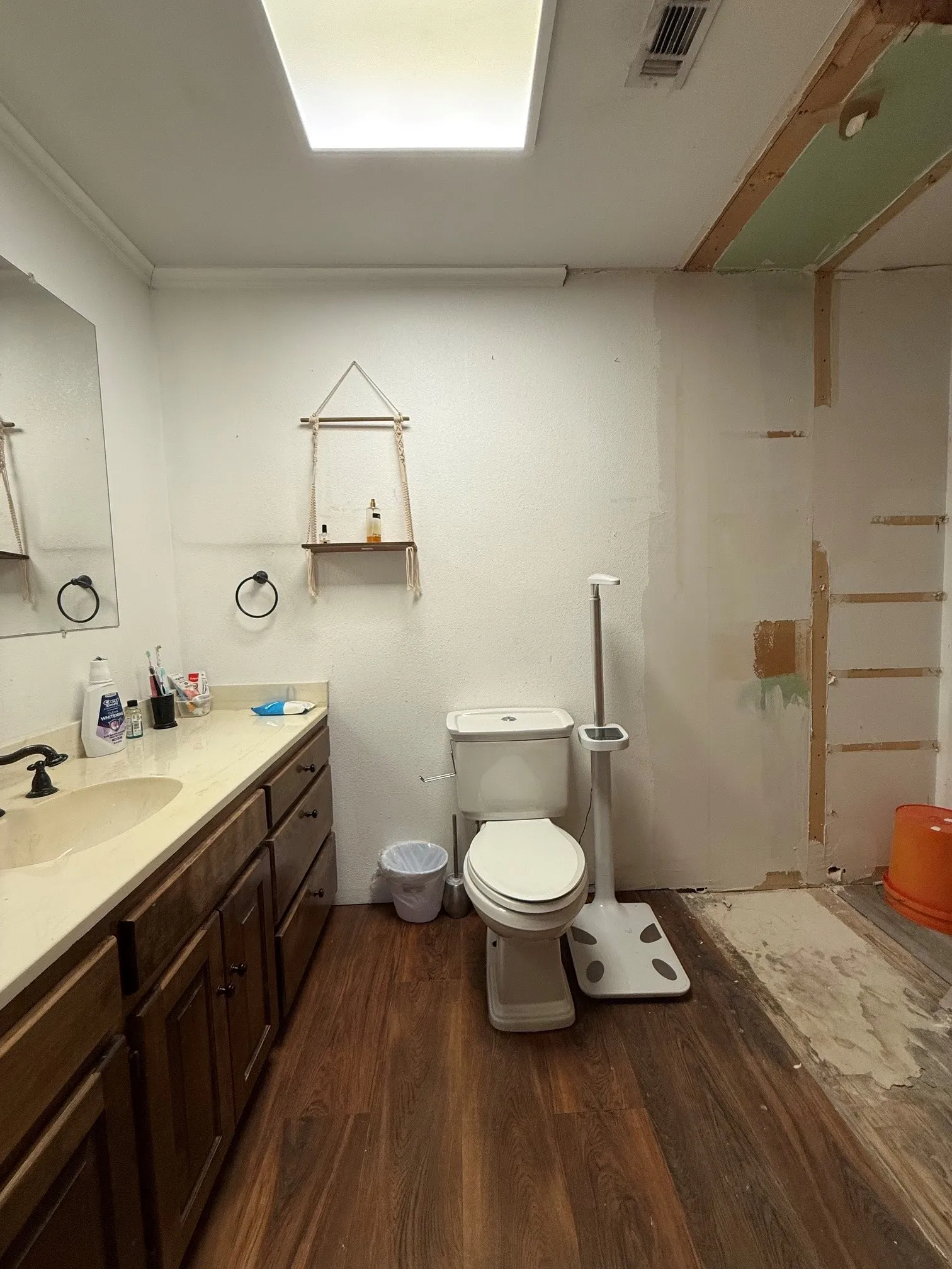Unfinished master bathroom