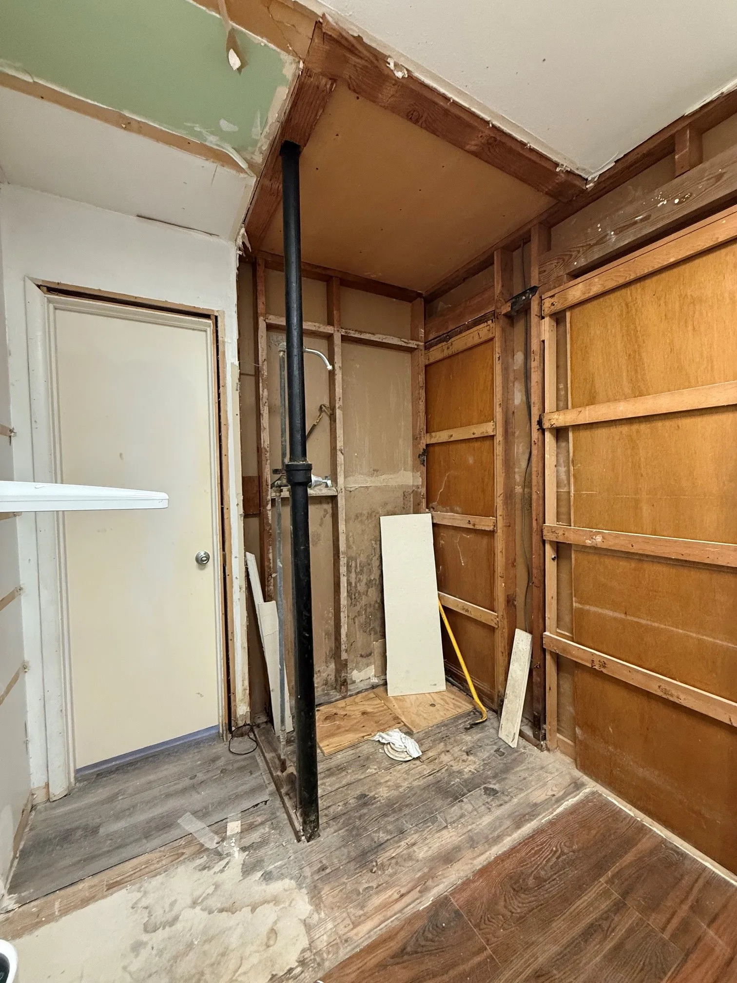 Unfinished master bathroom
