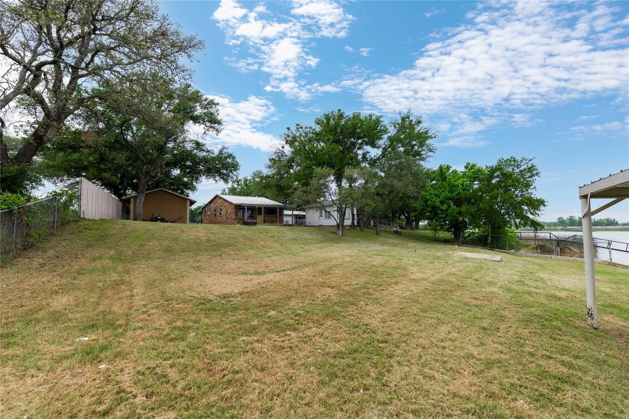 Fenced yard