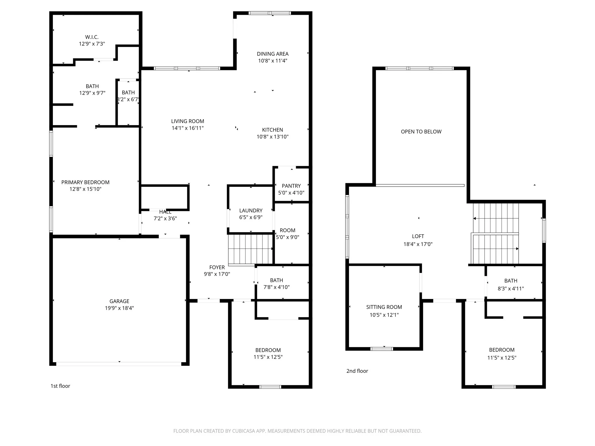 Both upstairs and downstairs floors