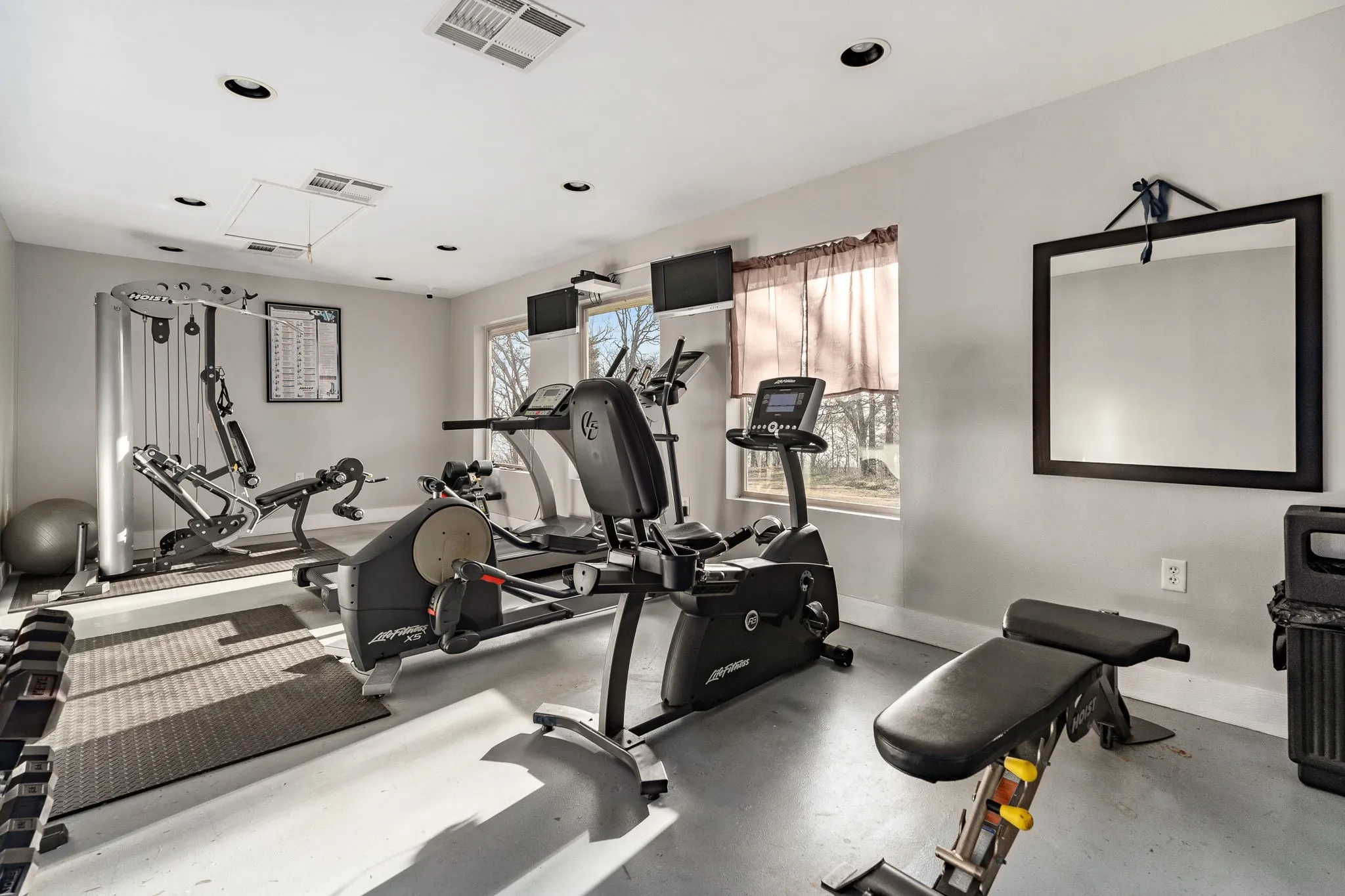 Fitness center.