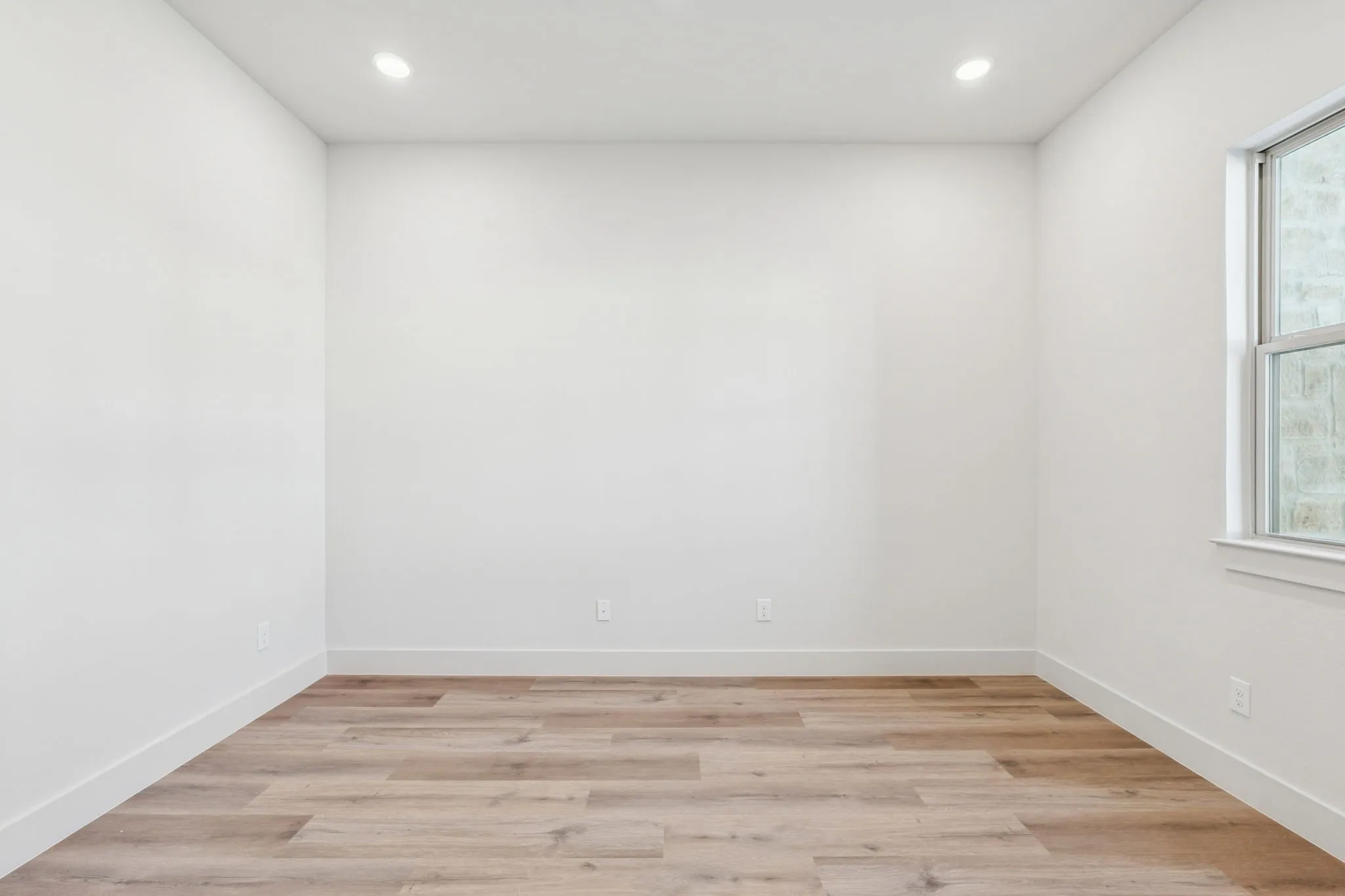 Flex office space with french doors.