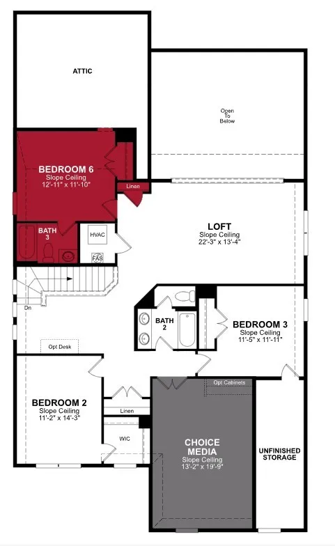 Beazer Homes Brookville Estates Blackburn floorplan.