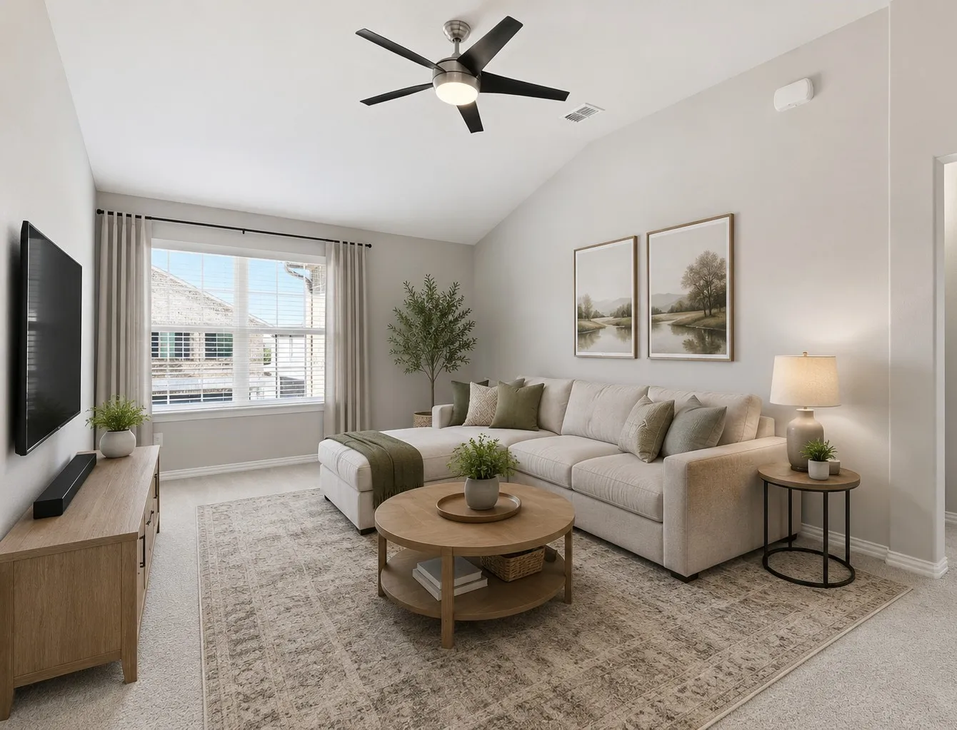 Virtually staged Flex space upstairs