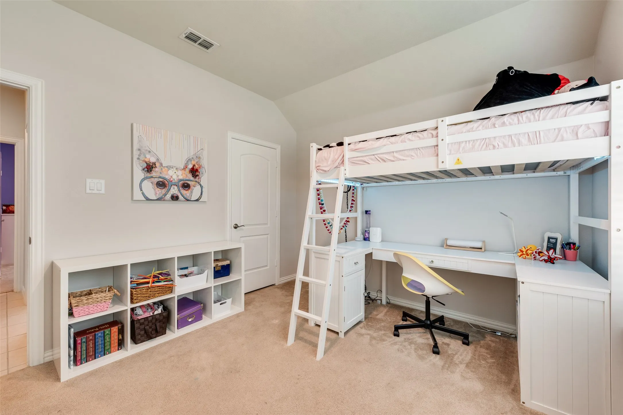 Front bedroom with large window at 1432 Westview Ln in the Canyon Falls community in Northlake, TX