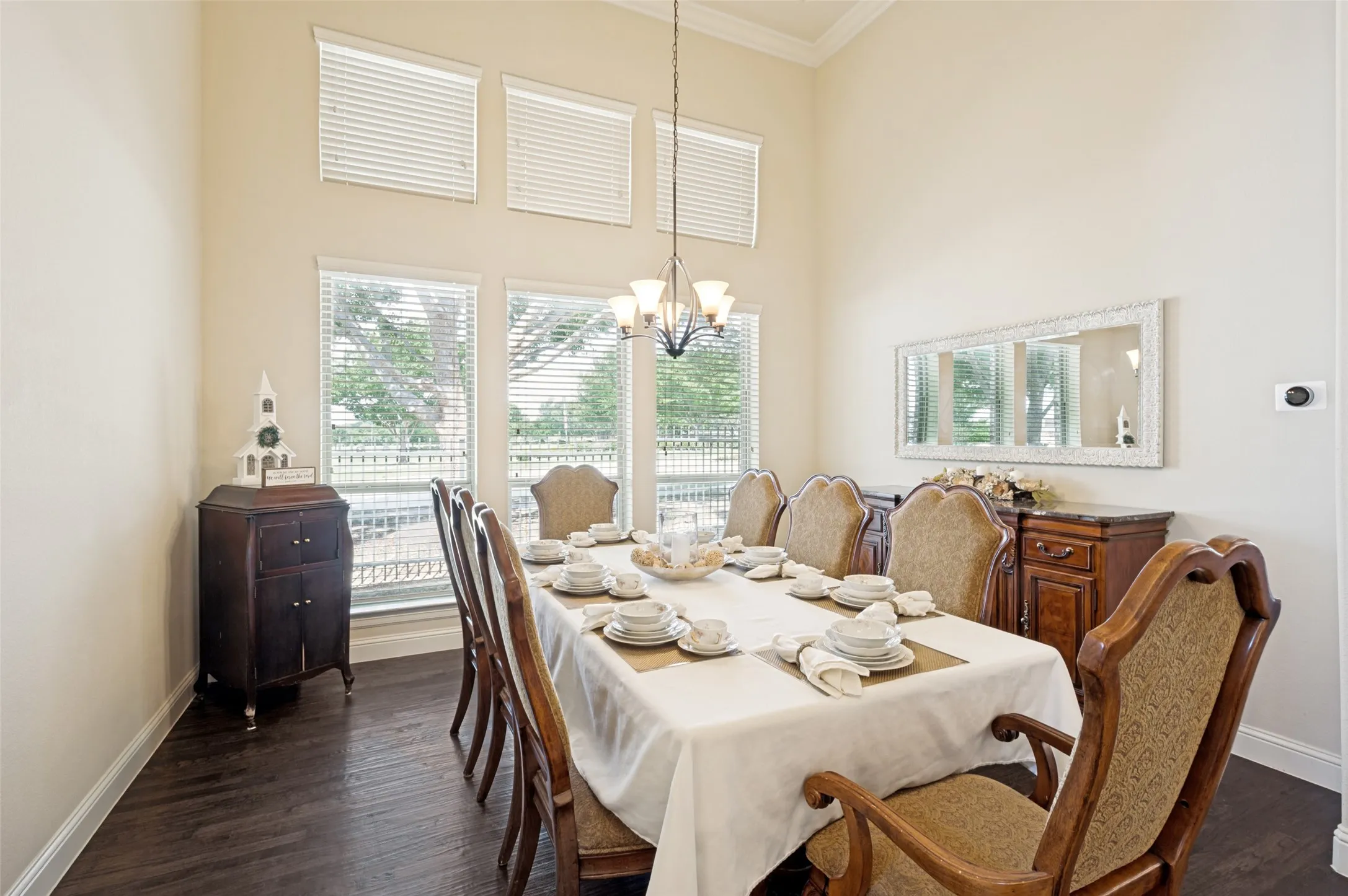 Open dining room