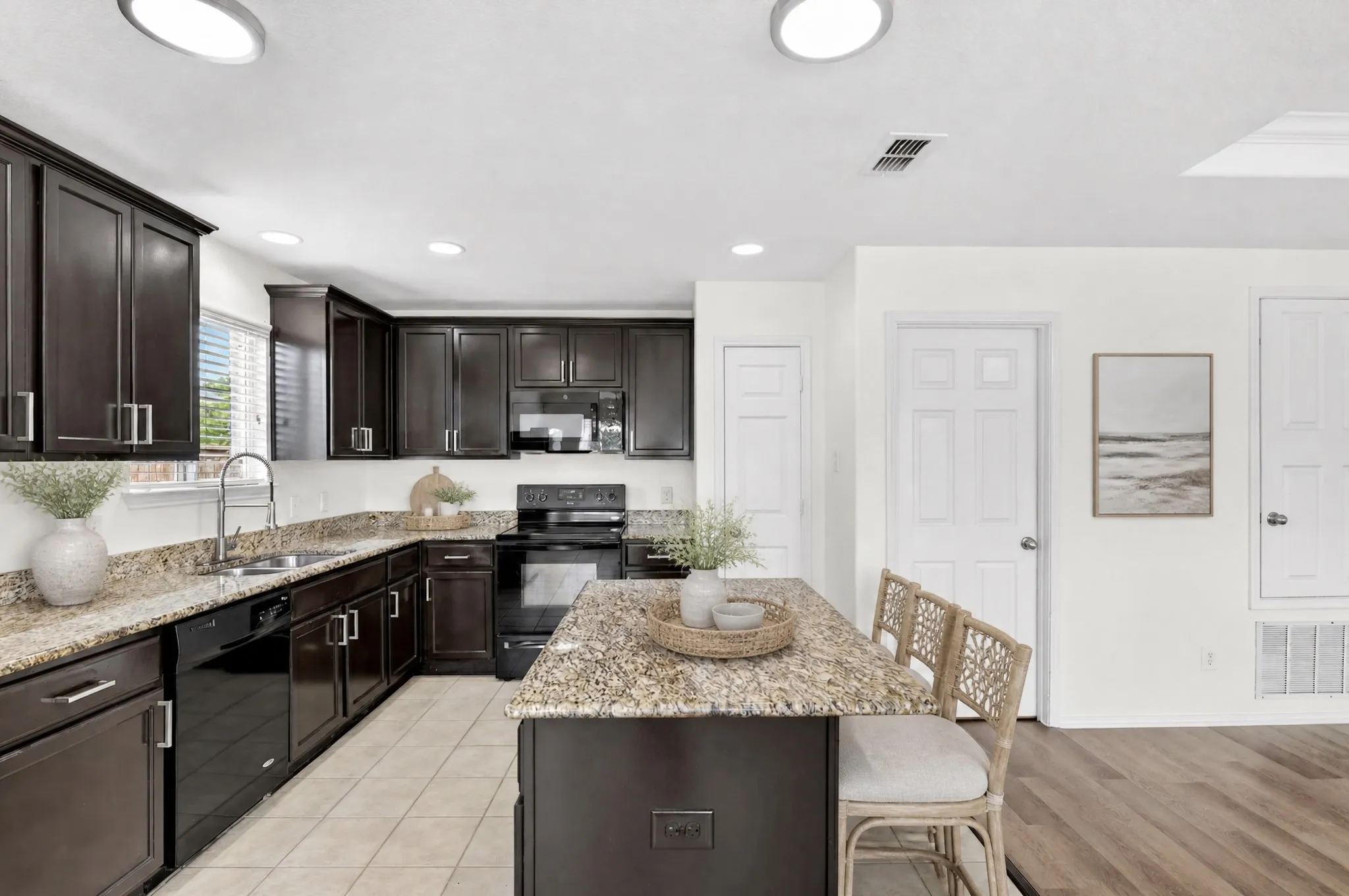 Virtually staged kitchen