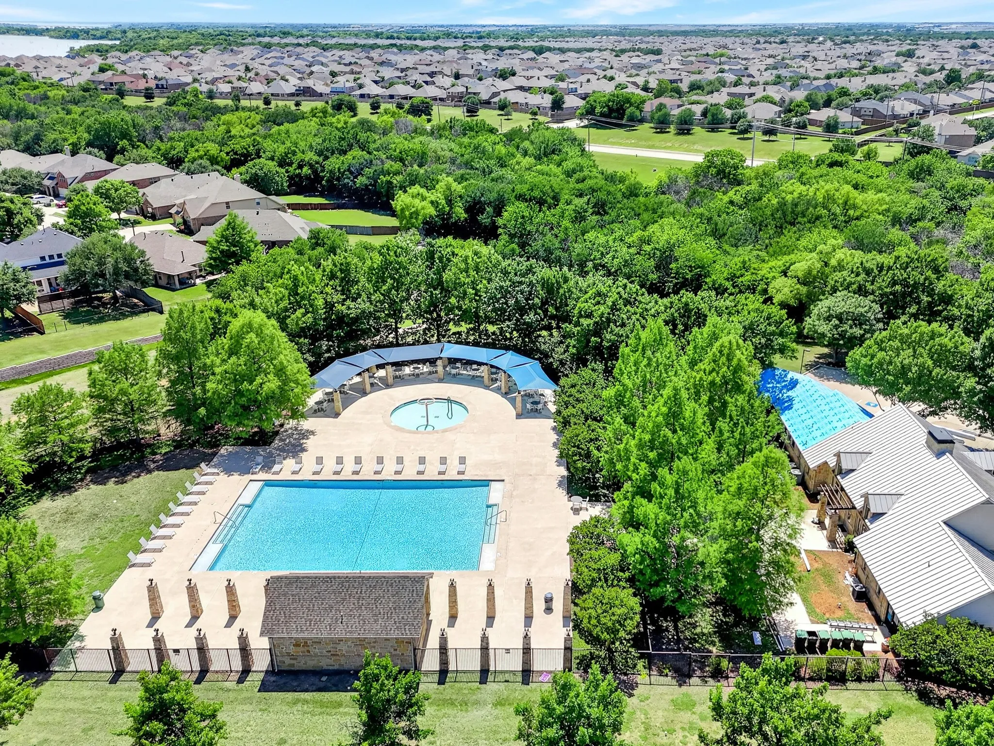 One of several community pools for homowners use
