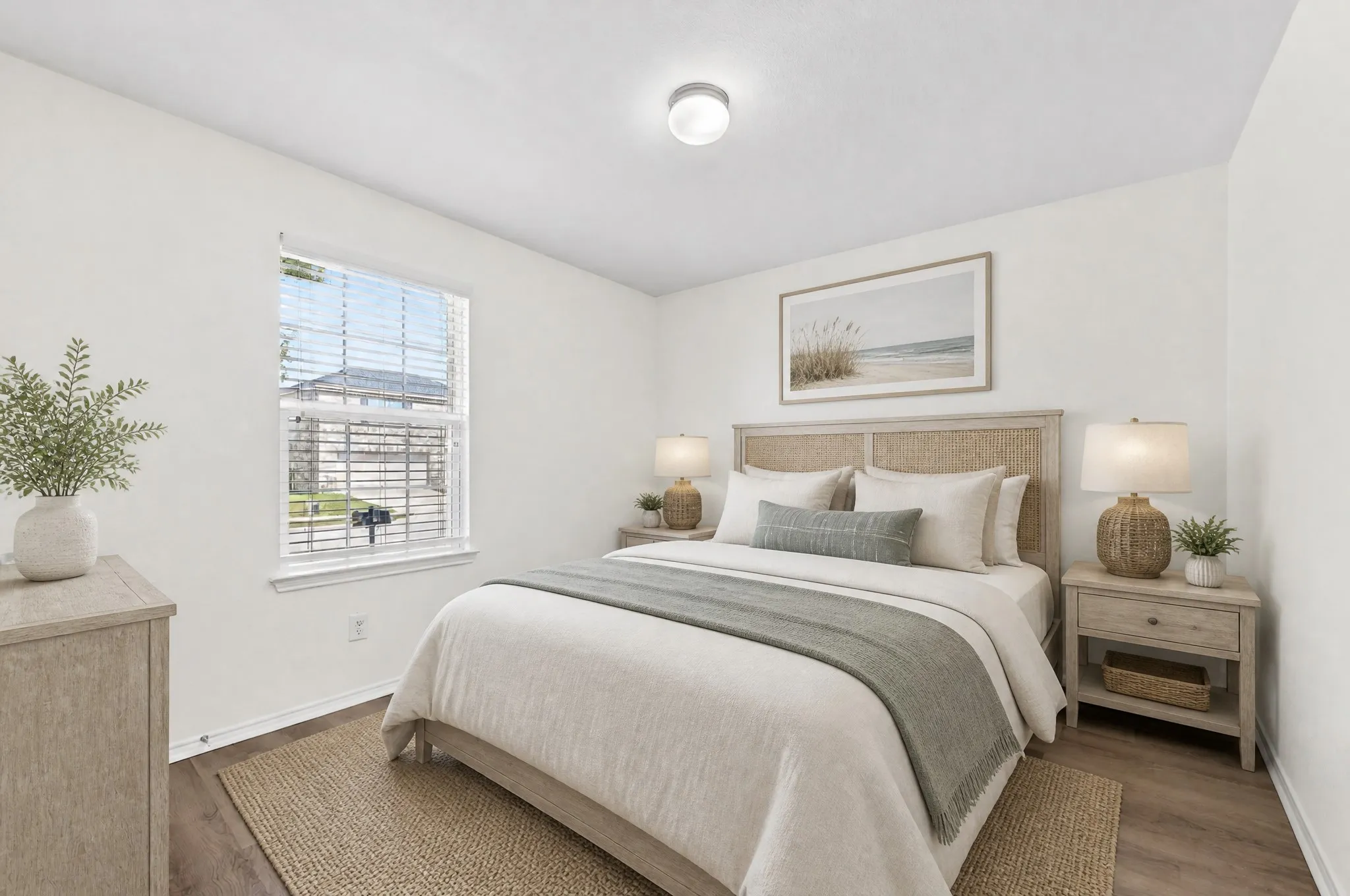 Virtually staged secondary bedroom