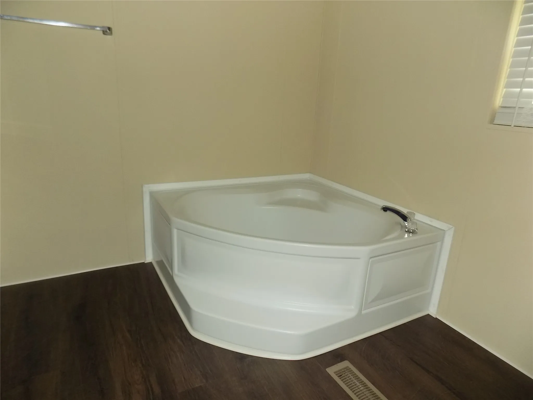 Large garden tub in primary bathroom.