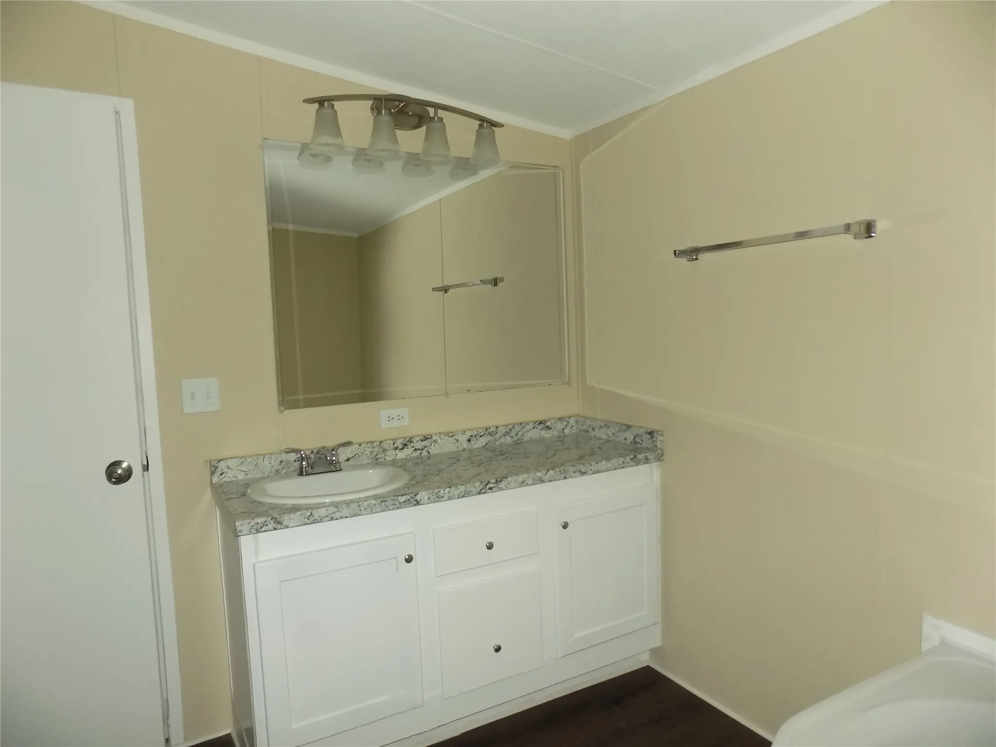 Welcoming primary bathroom.