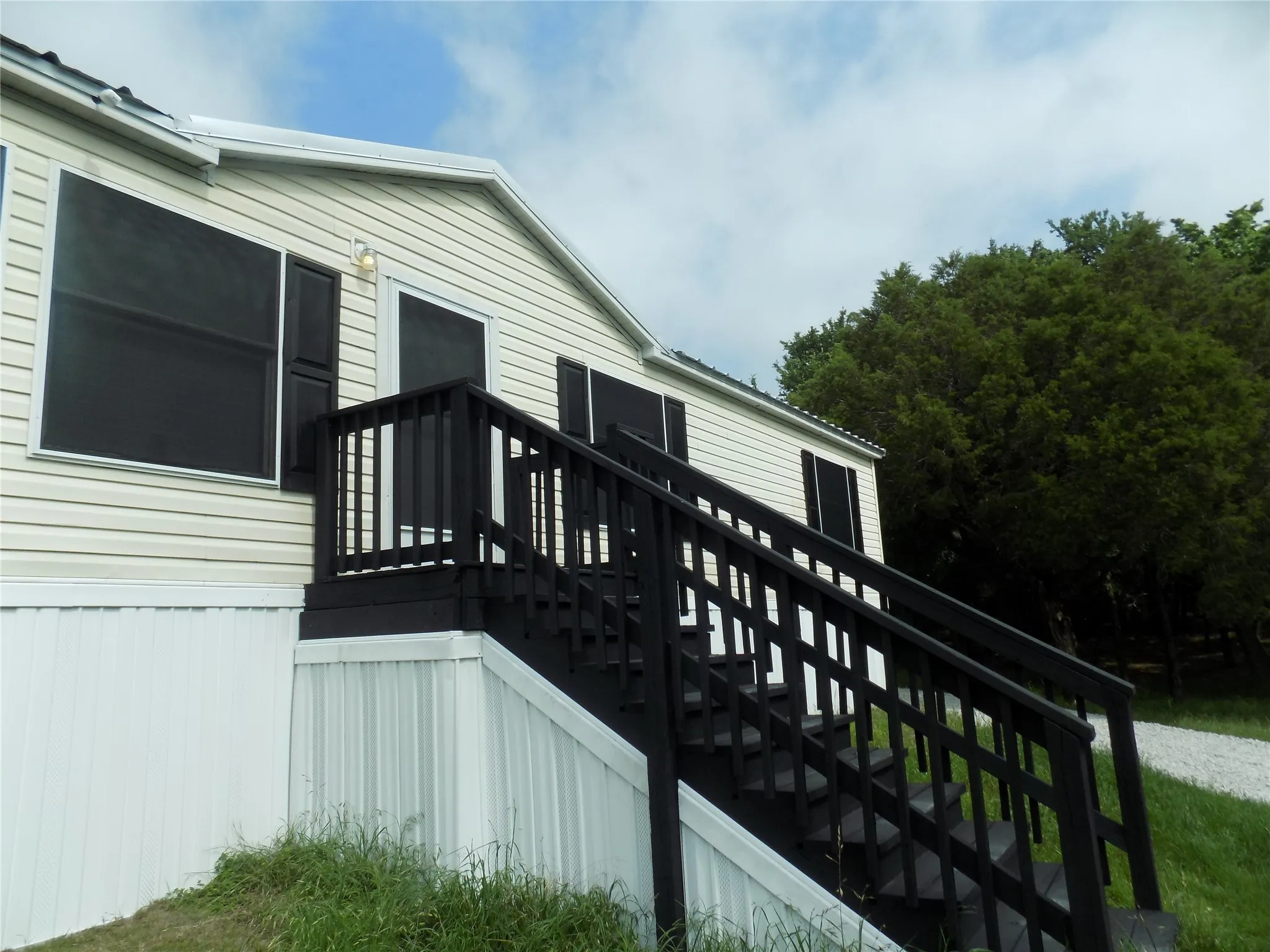 Wonderful entry deck at front door.