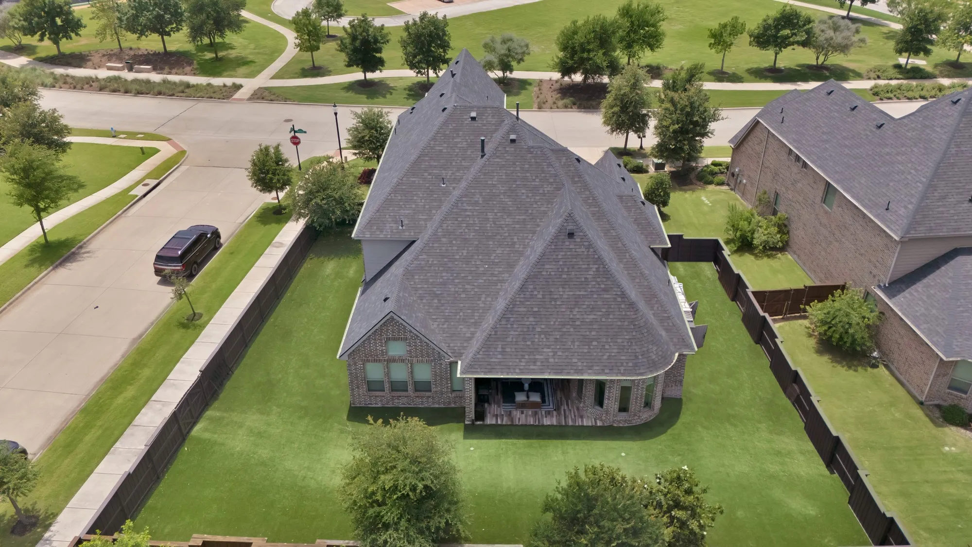 Expansive backyard