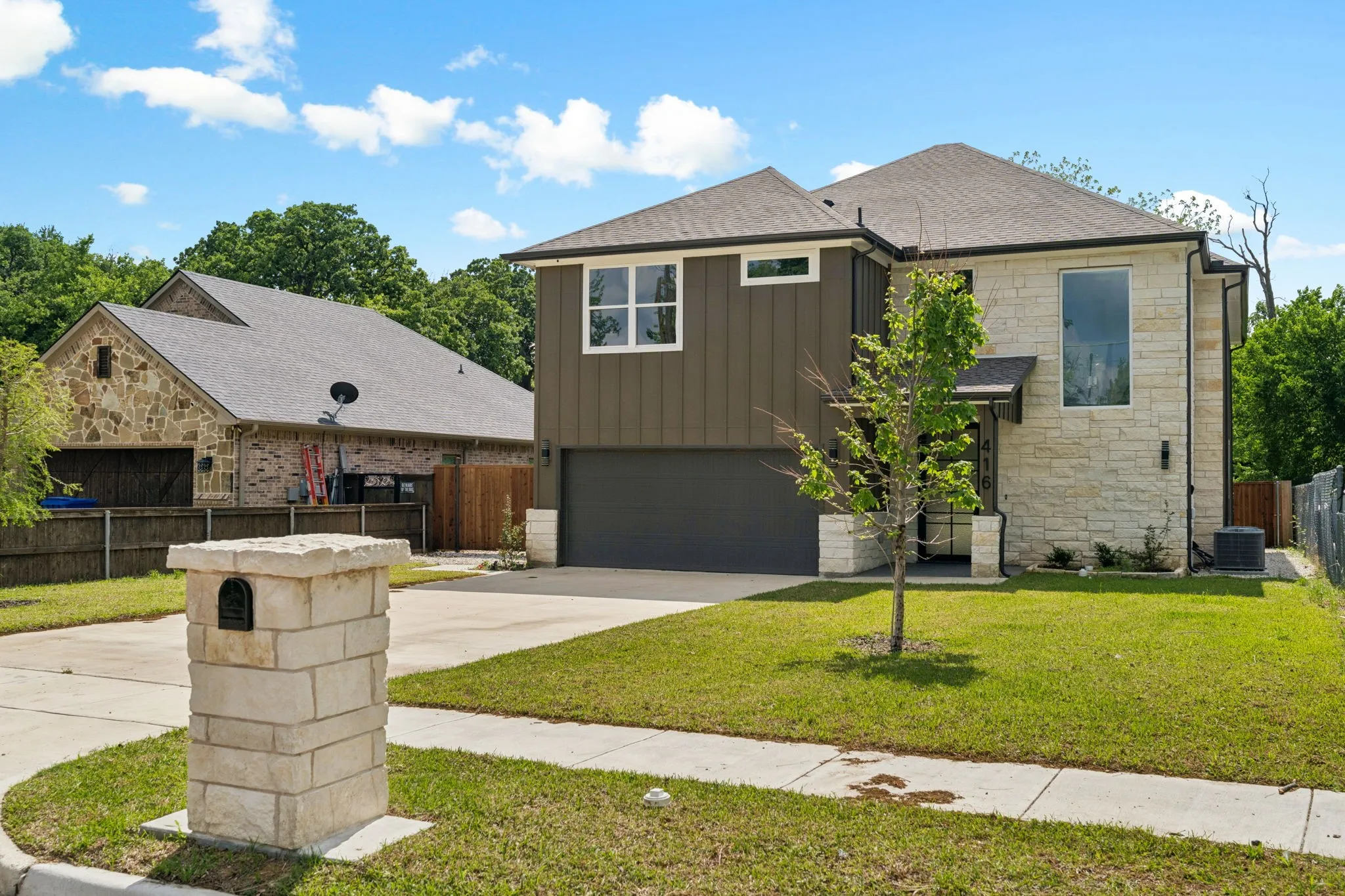 2 car garage.