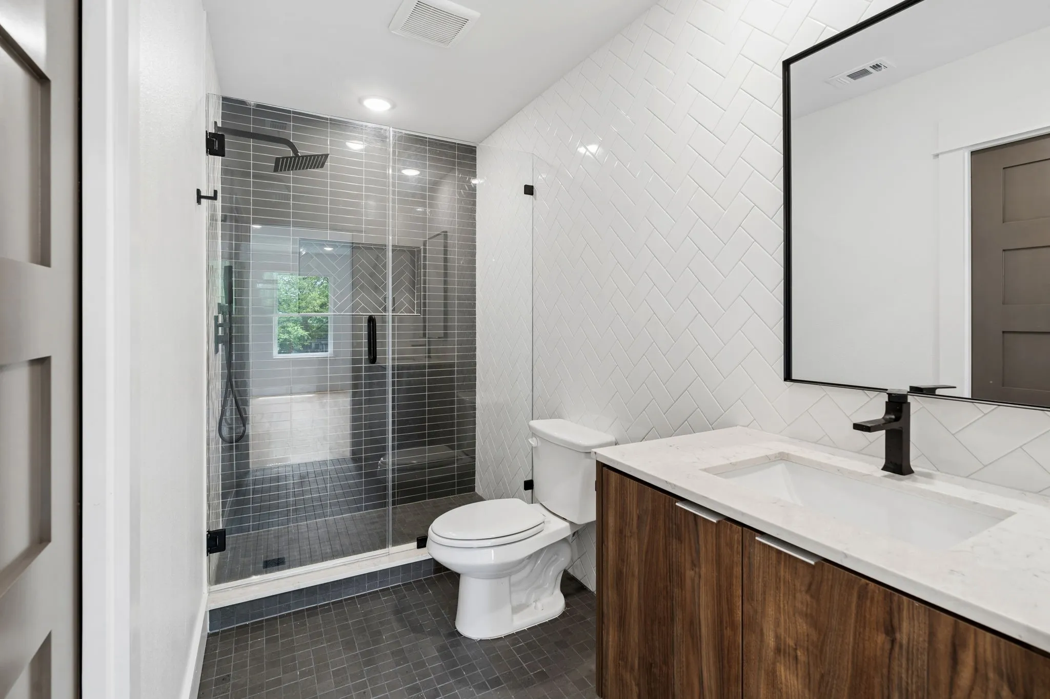Second floor primary bathroom.