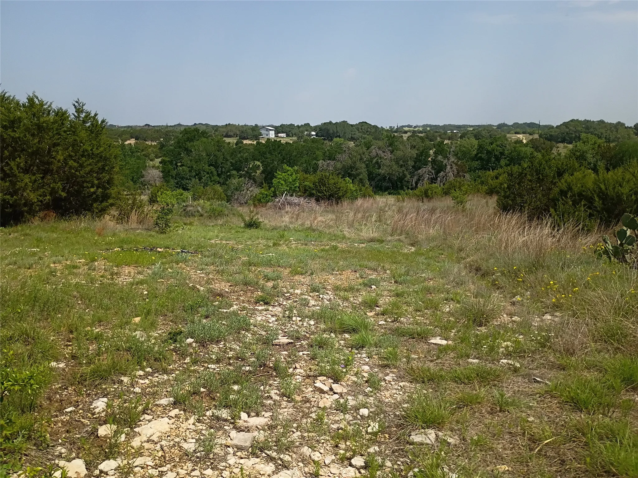 Expansive undeveloped land featuring varied terrain and natural vegetation, including scattered trees and native grasses