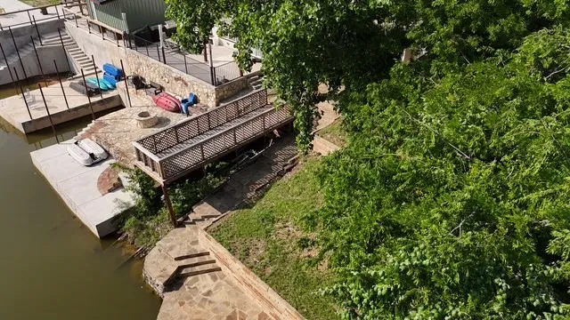 Upper and lower waterfront patios
