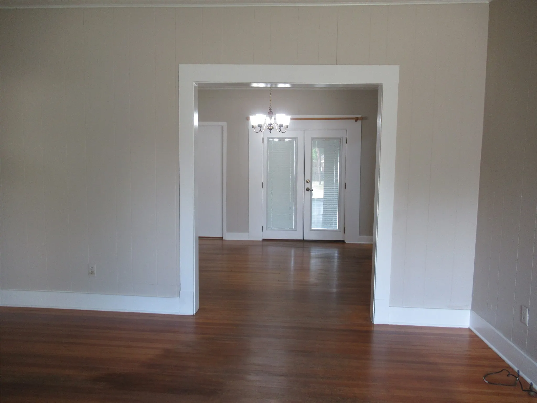 Living area showing dining room entryway