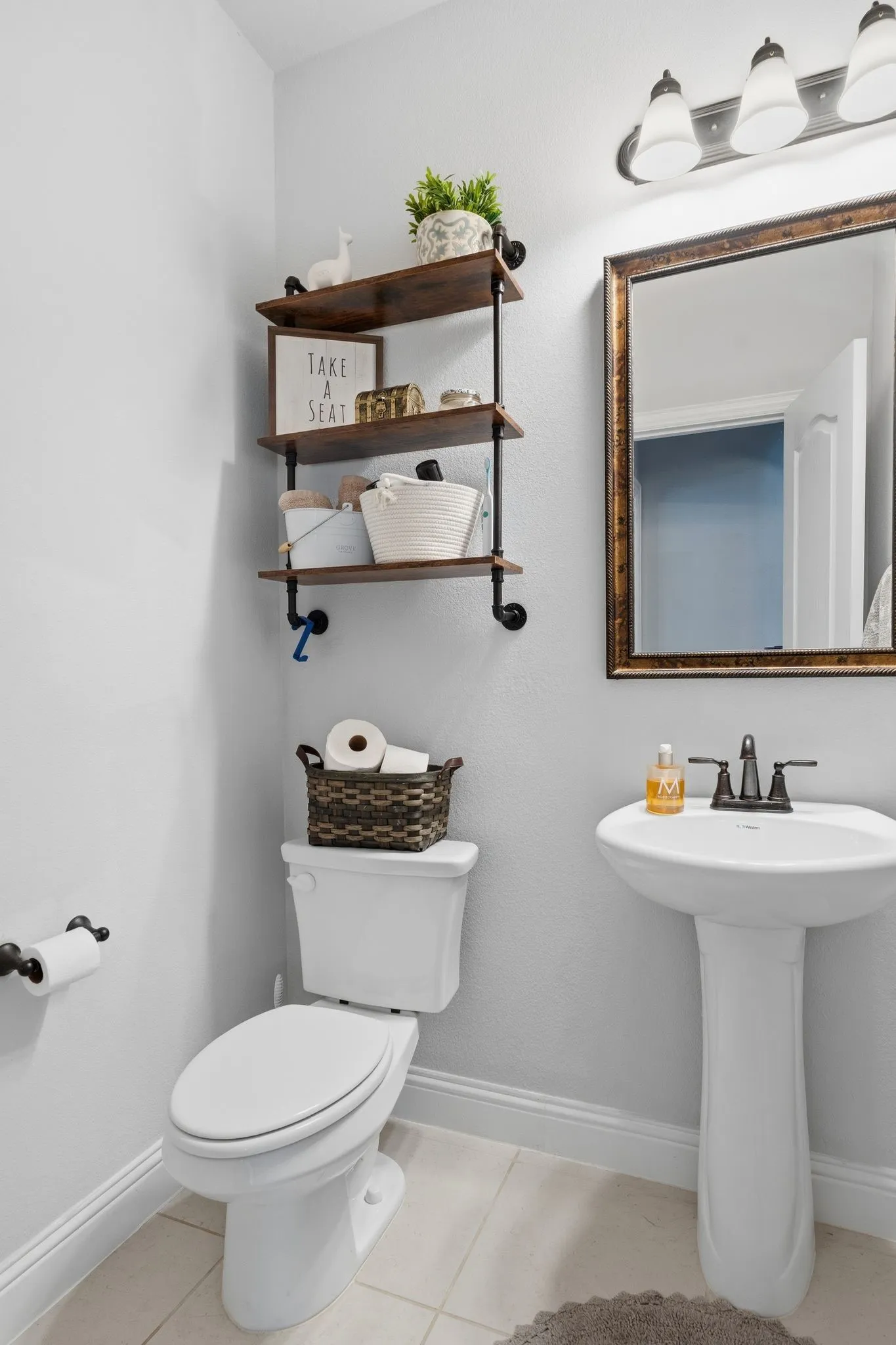 Downstairs powder bath